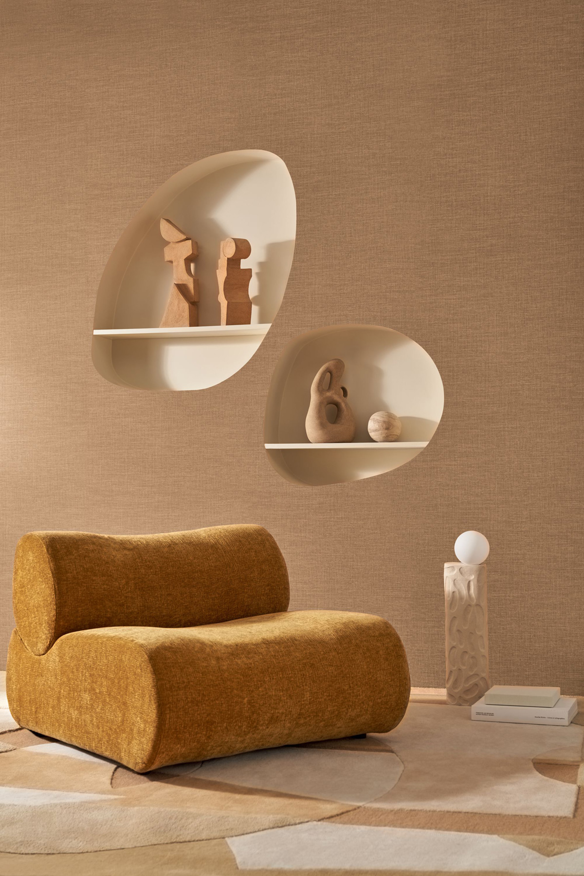 Papier peint Lin Shinok fauve - Le Lin 3 de Casamance | Réf. CAS-F73819466