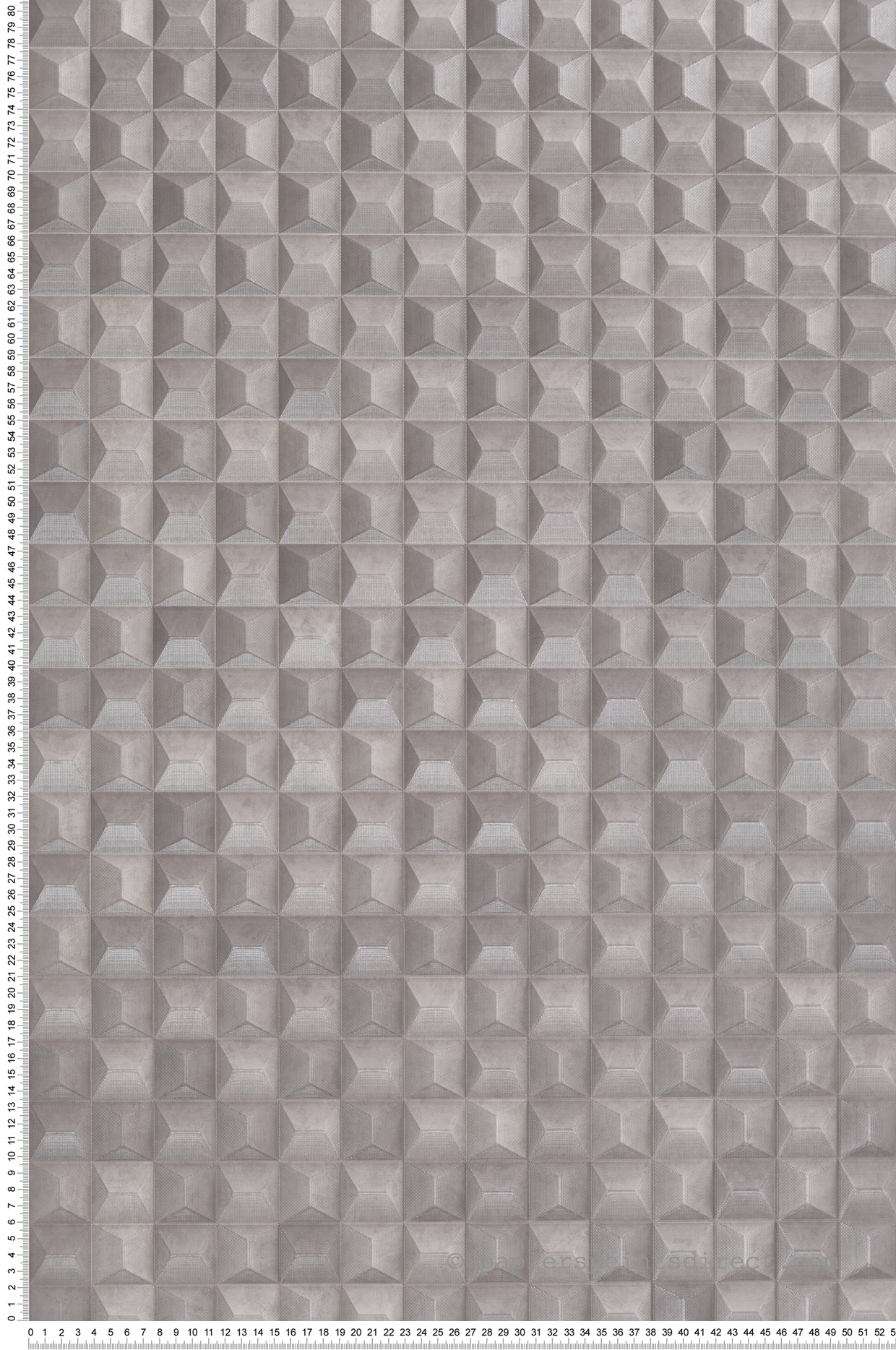 Papier peint Cube 3D gris souris - Architexture de Montecolino | Réf. MC-AZ15522