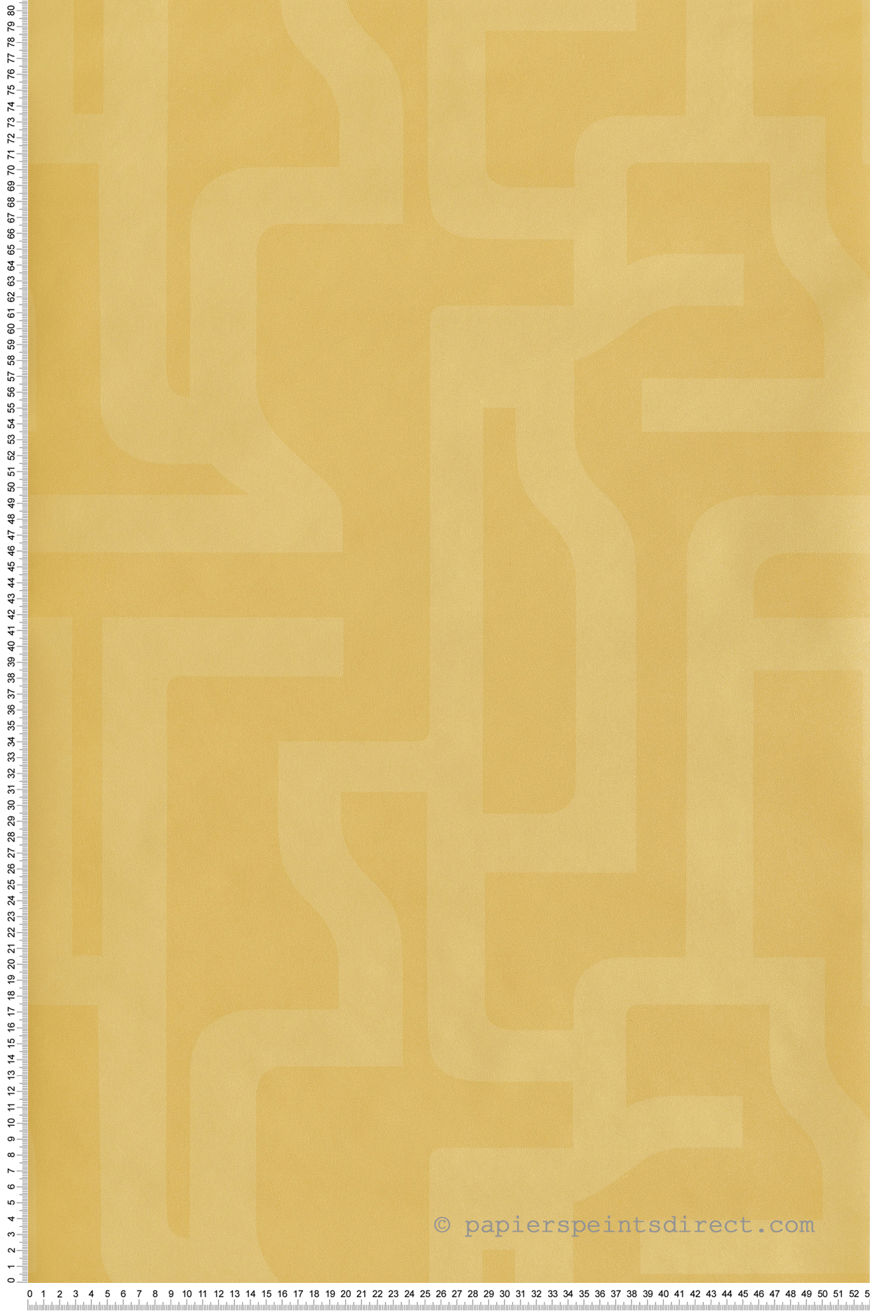 Papier peint Géometrique Labyrinthe jaune - Bensimon 2 de Lutèce | Réf. LTC-51201102