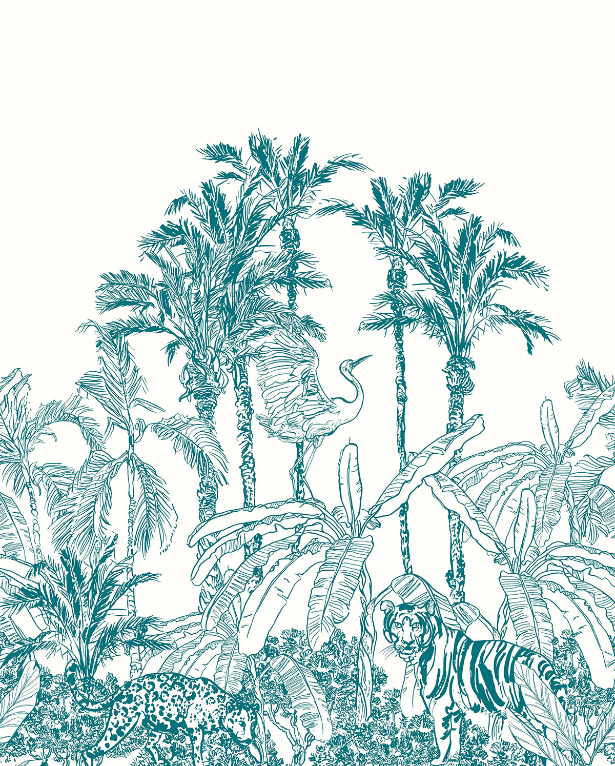 Papier peint panoramique Jungle Enchantée canard - Beauty Full Image 2 de Casadéco | Réf. BFM102436060