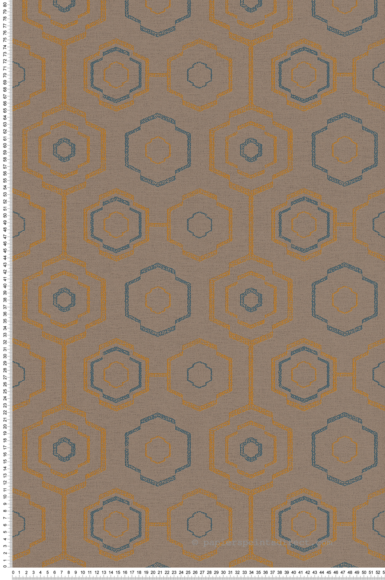 Papier peint Ethnic Ornements beige/bleu/moutarde - Ethnic Origin d'AS Création | Réf. SP15224