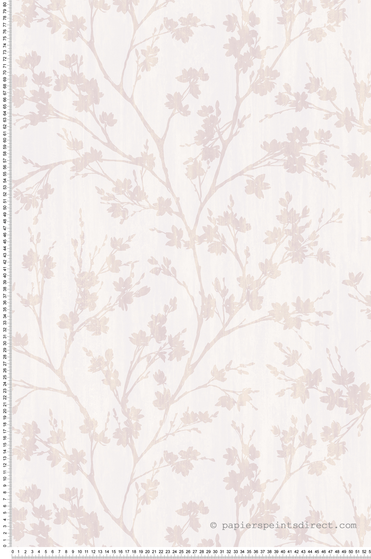 Papier peint Branche Fleur rose pâle - Jardin Secret de Lutèce | Réf. LTC-G78533