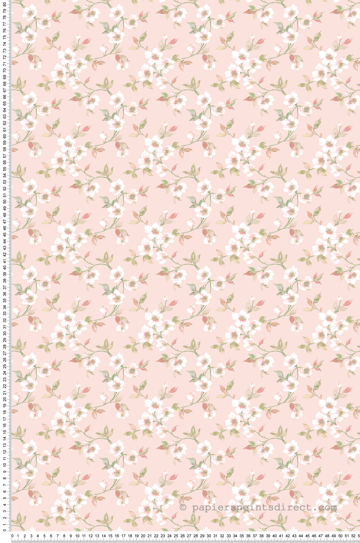 Papier peint Fleurs Eglantier rose - Jardin Secret de Lutèce | Réf. LTC-G78487