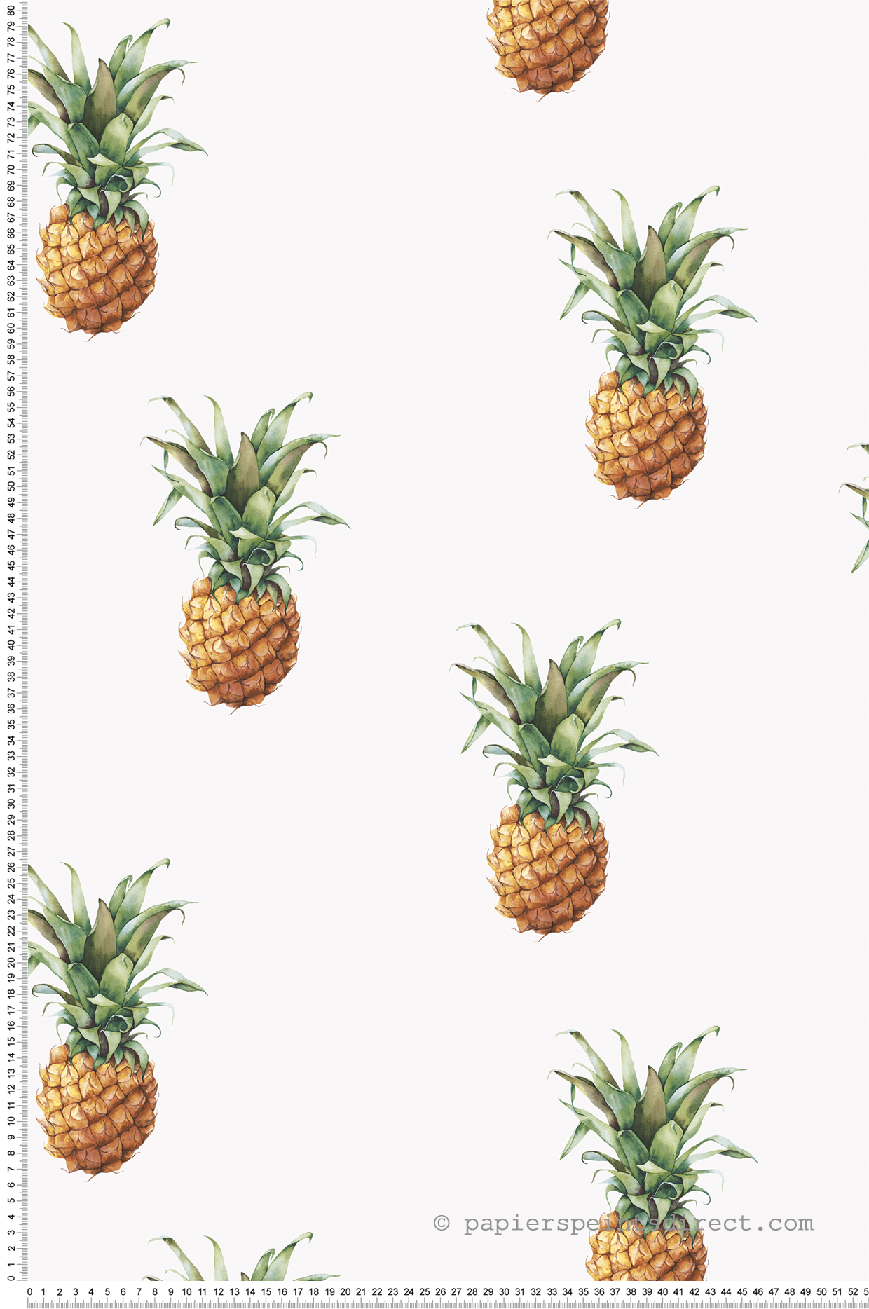 Papier peint Ananas blanc - Cuisine Fraicheur 6 de Lutèce | Réf. LTC-G45453