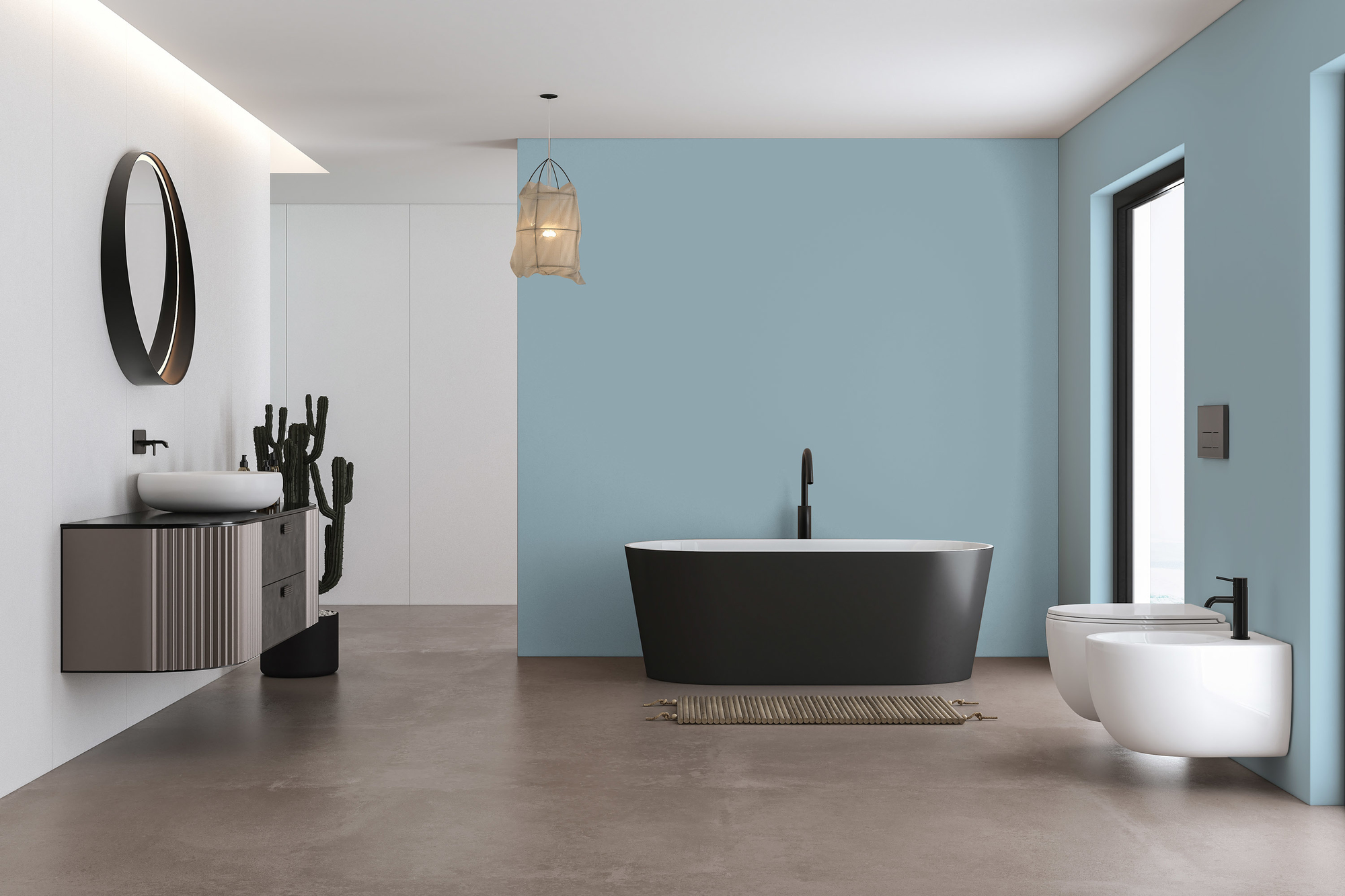 Image d'un pot de 1 litre de peinture Puro bleu ocean blue - c3001