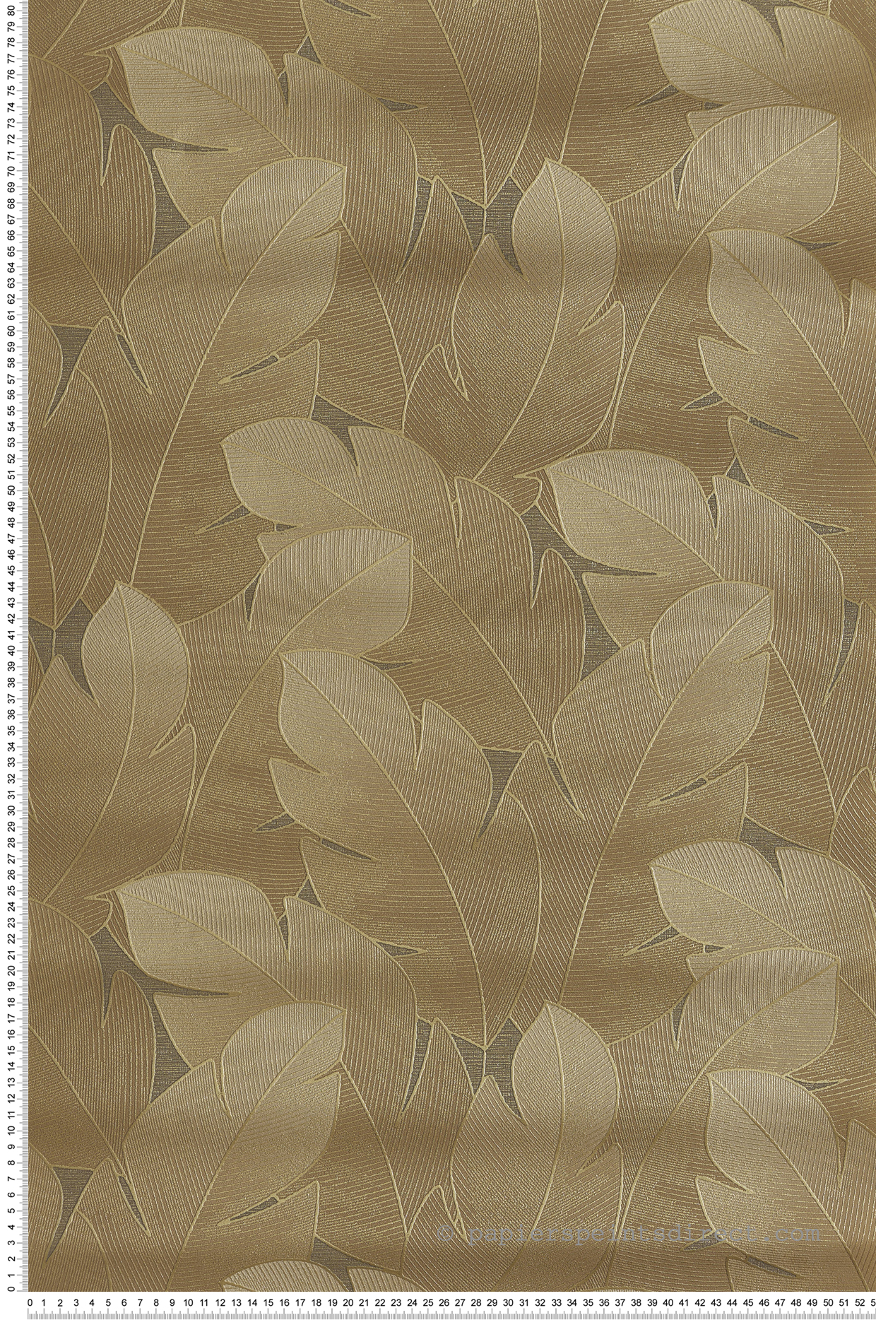 Papier peint Feuillage Tropical Yuto vert mastic - Vegetals de Casadéco | Réf. VEGE201292888