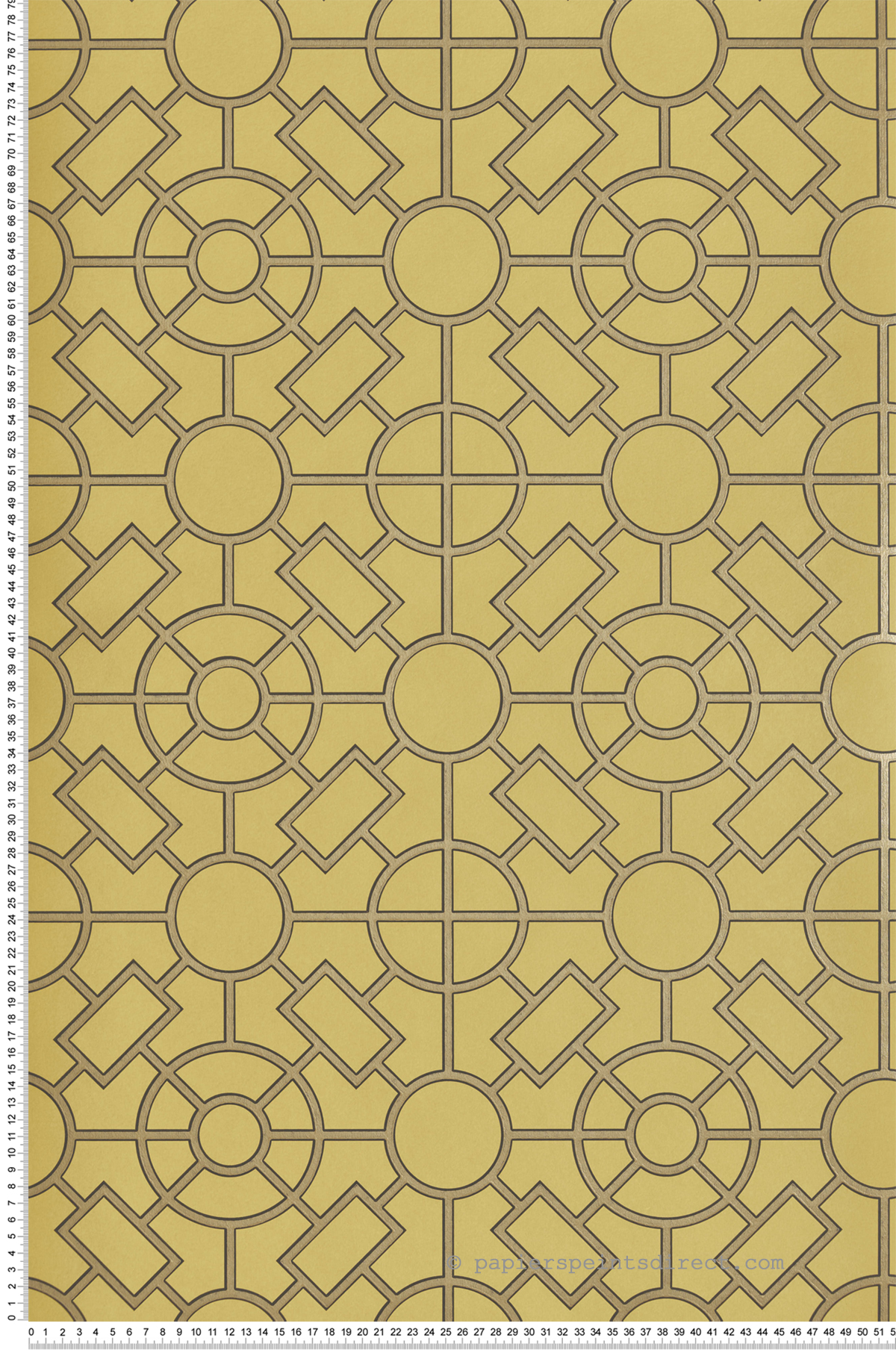 Papier peint Géométrique Knot Garden jaune - Mansfield de Osborne & Little | Réf. OSB-W7455-01
