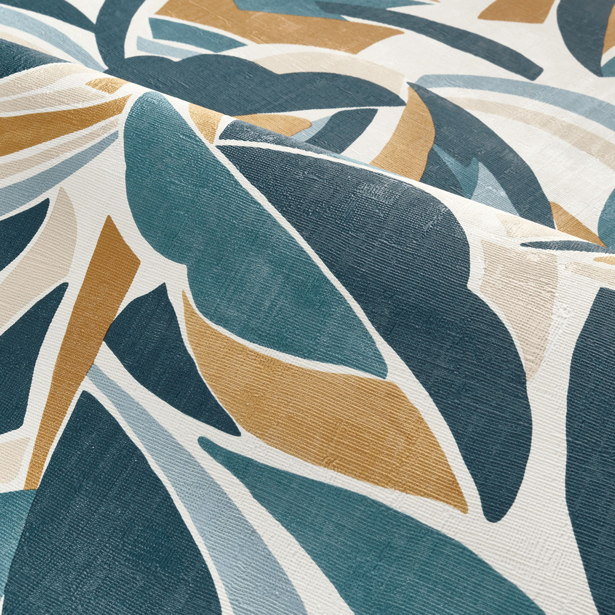 Papier peint Collage Floral bleu et blanc - L'Atelier de Casamance | Réf. CAS-75553670
