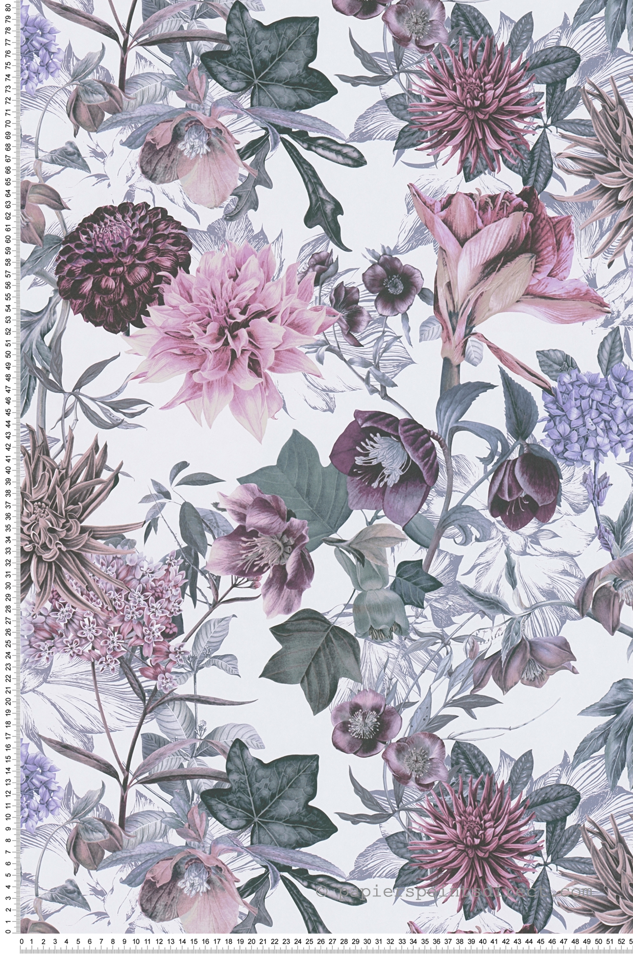 Papier peint Jardin et Floral blanc et violet - Dream Flowery de Architects Paper | Réf. 38175-2