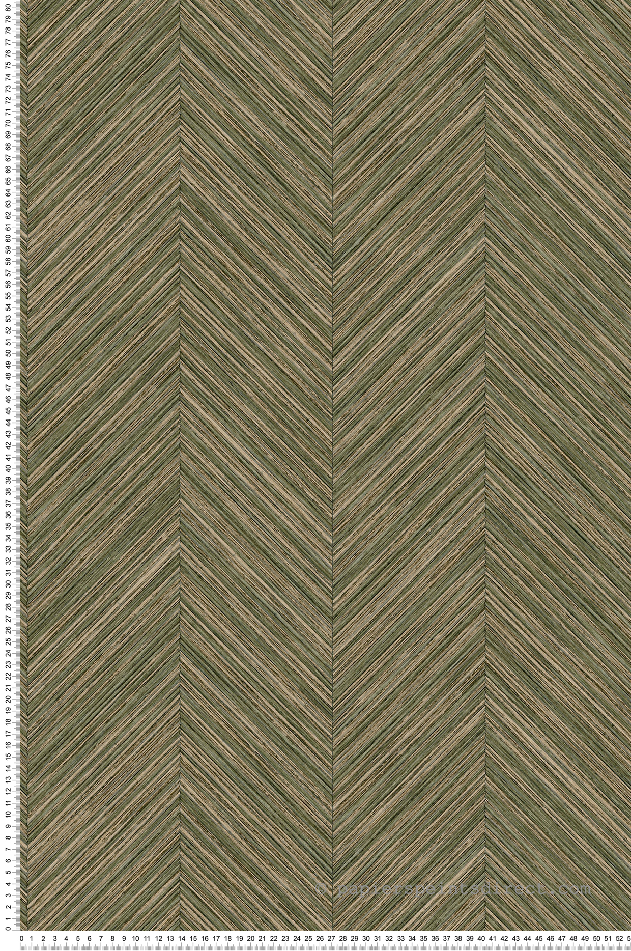 Papier peint Chevron Bambou vert beige - Fidji de Lutèce | Réf. LTC-8507-4