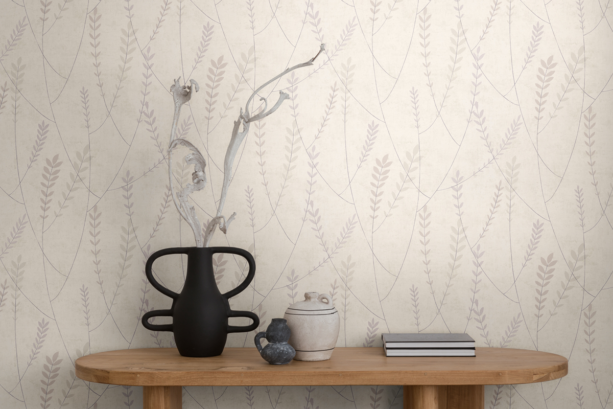 Papier peint Scandinave Plumeria gris - Nordic Feeling d'A.S. Création AMB2 | Réf. AS-791464