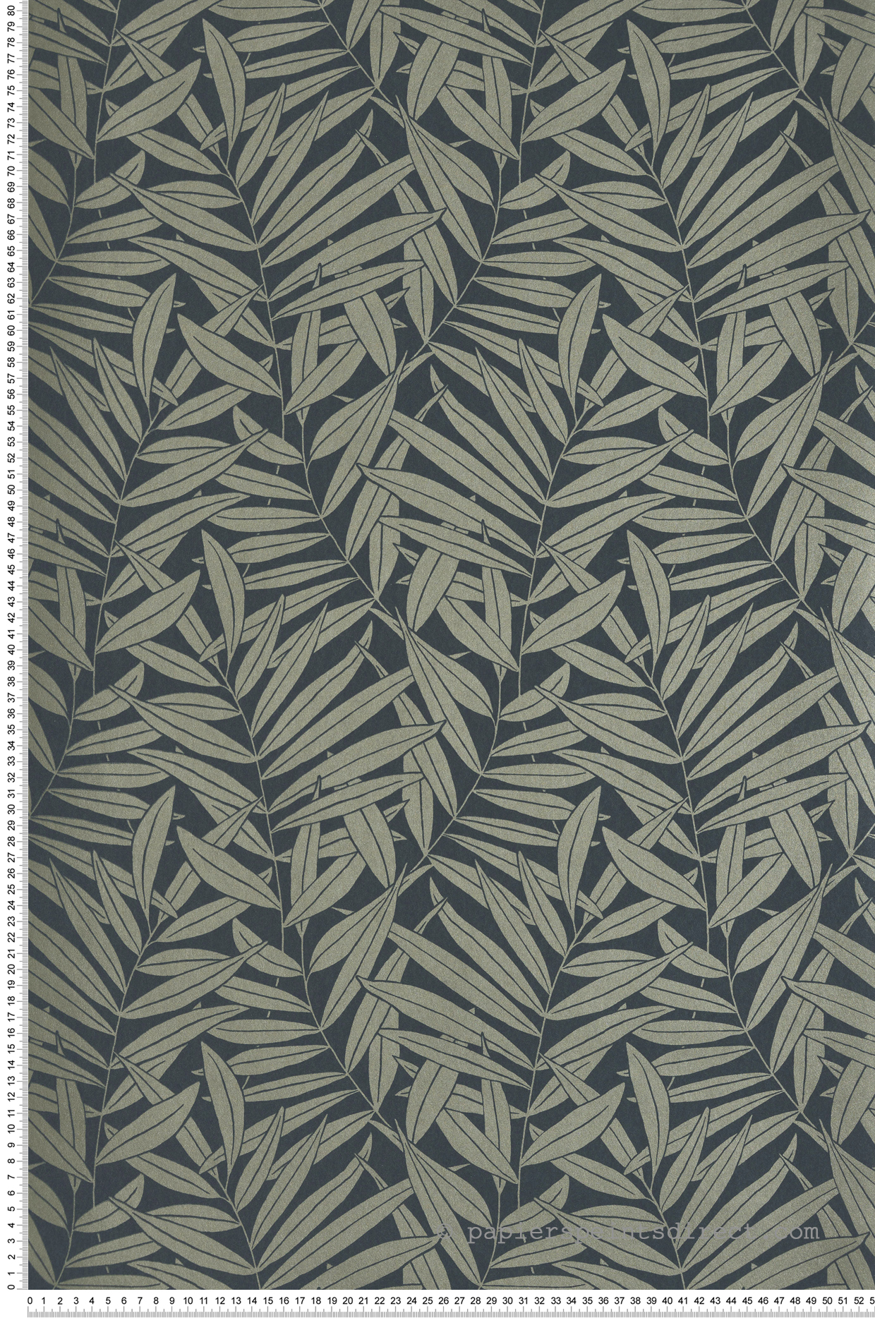 Papier peint Feuillage Preston kaki irisé - Derby de Casadéco | Réf. DERB89317684