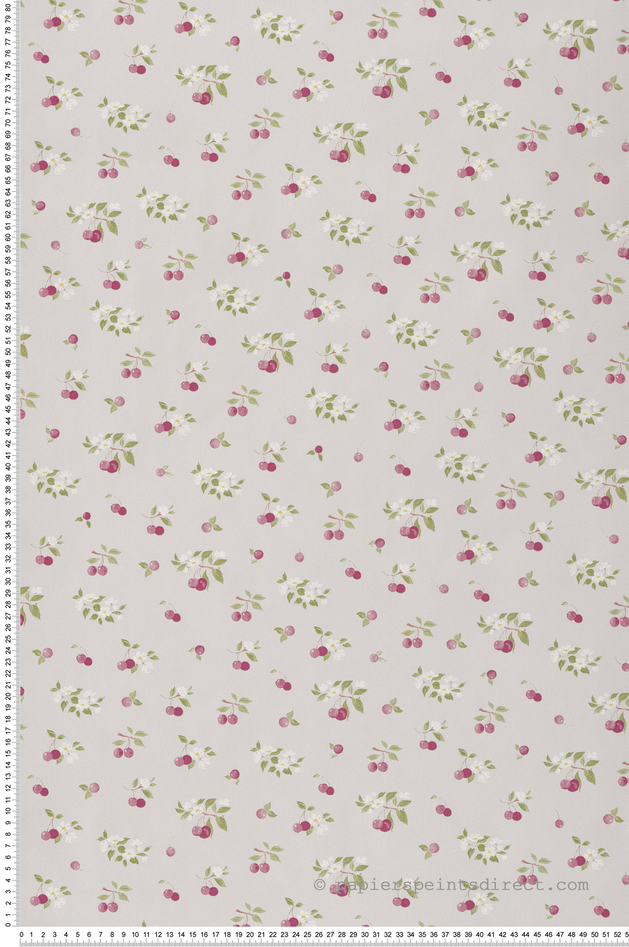 Papier peint Liberty Cerise violet vert gris - Cuisines & Bains de Lutèce | Réf. LTC-51230909