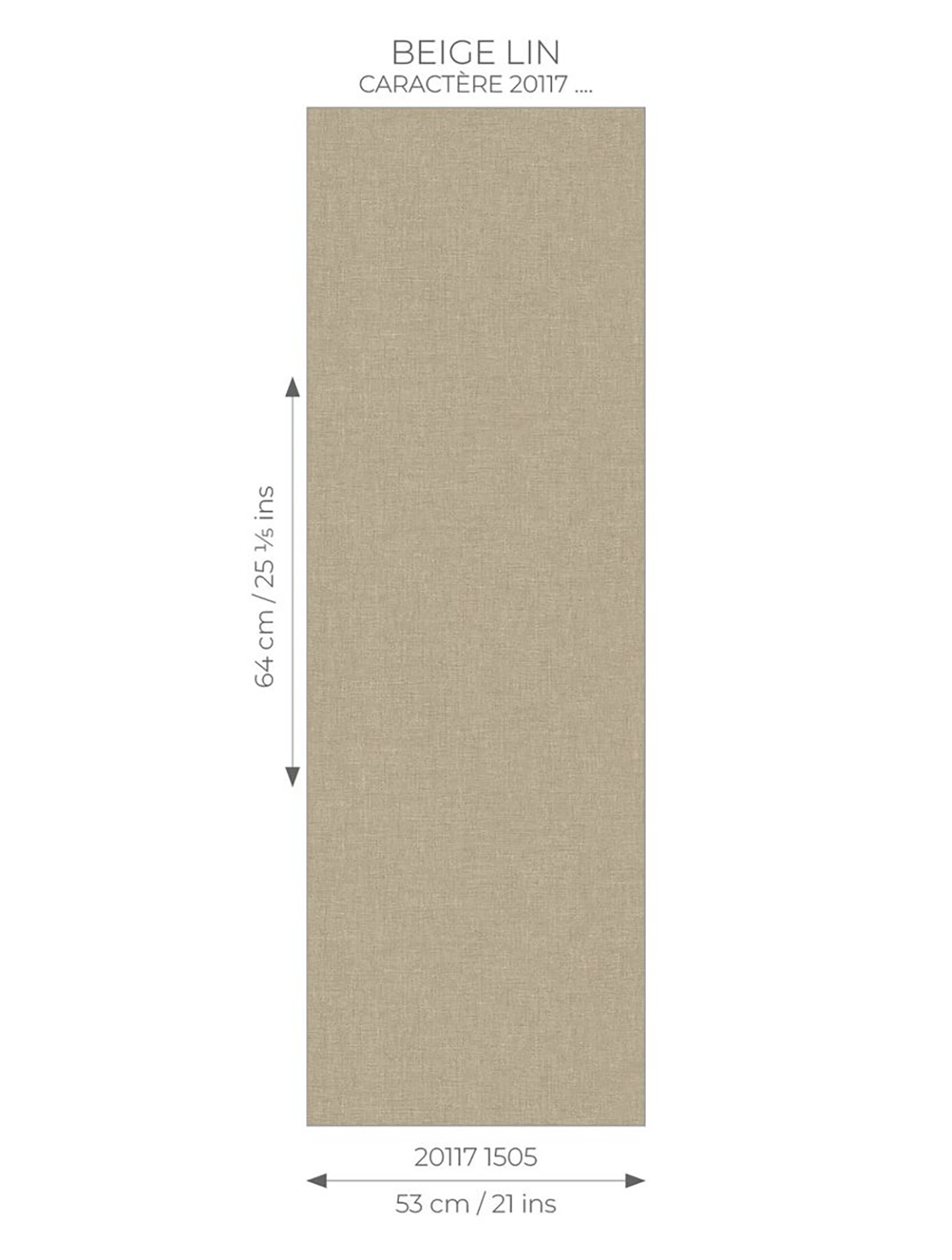 Papier peint Uni Lin Caractère ficelle - Seaside de Casadéco AMB7 | Réf. SEAS201171505