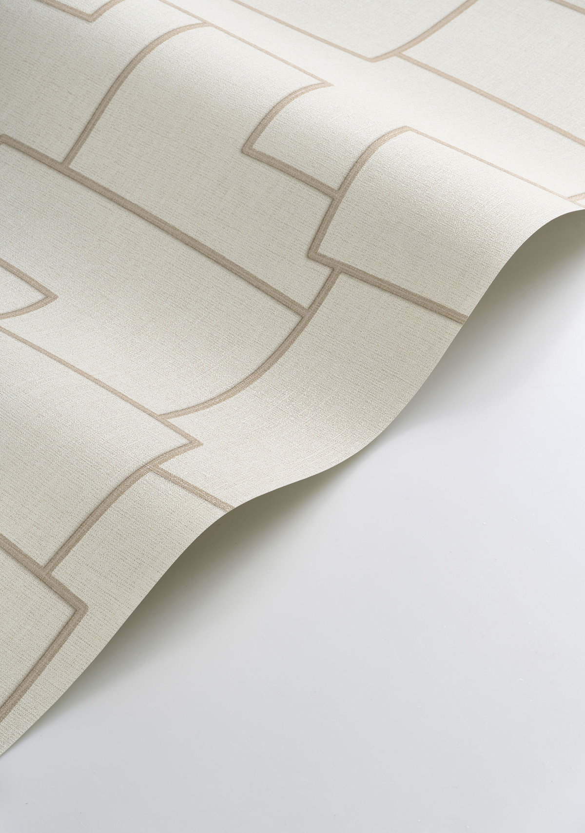 Papier peint Géométrie Lin Inca blanc cassé - Matera de Casadéco AMBV| Réf. MATA201121101