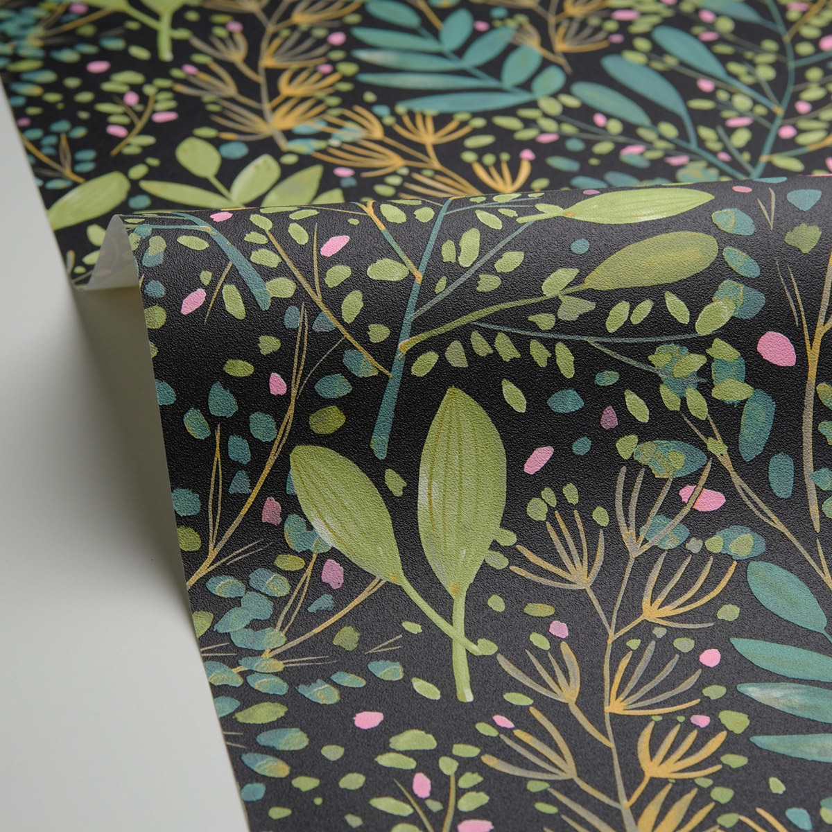 Papier peint Feuilles Joy vert noir - Green Life 2 de Casélio AMB4 | Réf. GNL2101699791