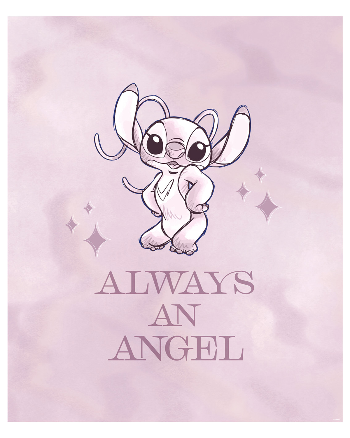Affiche enfant Stitch Always an Angel - Affiche enfant décorative Komar Disney
