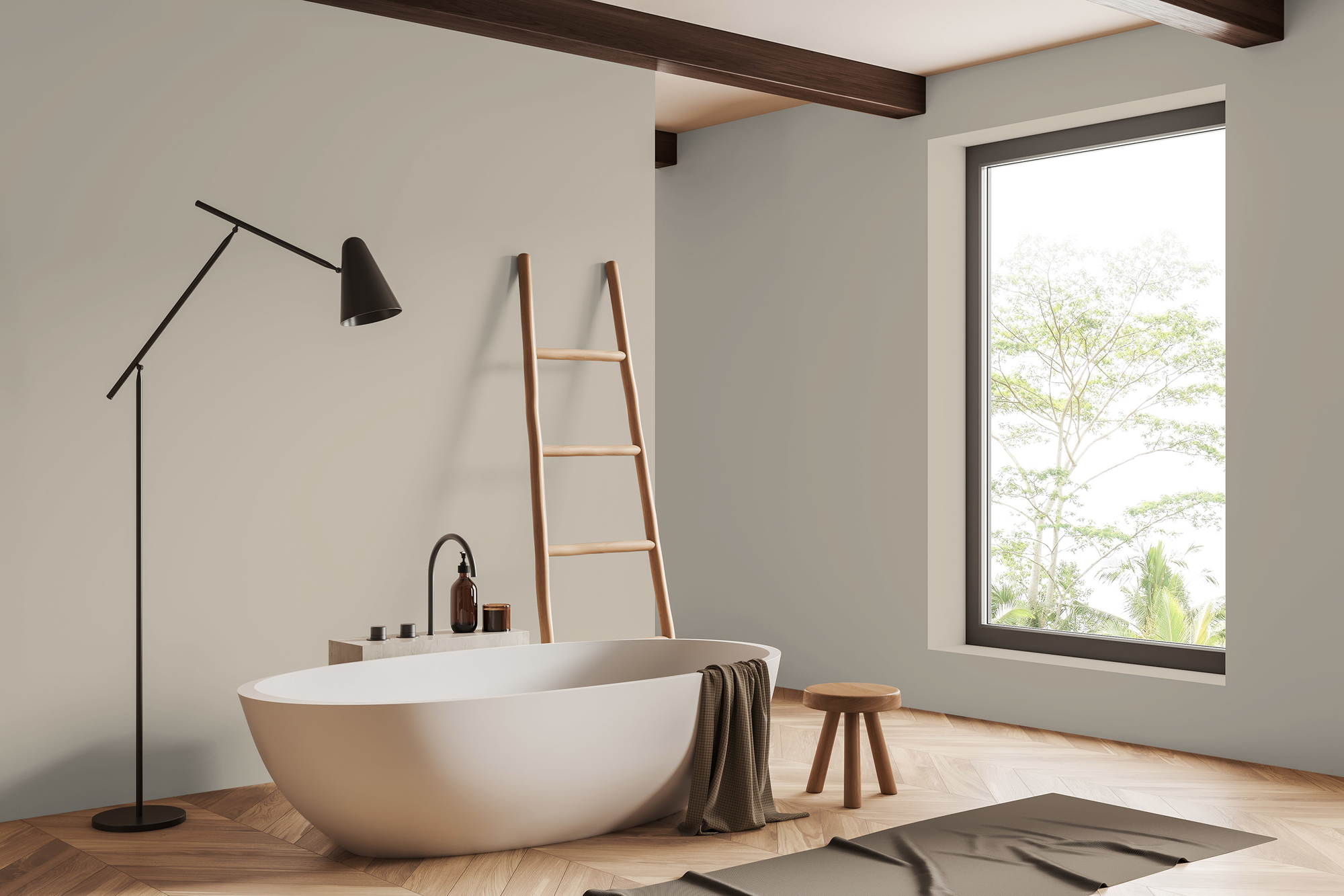 Image d'un pot de 1 litre de peinture Puro beige calm taupe - c7000