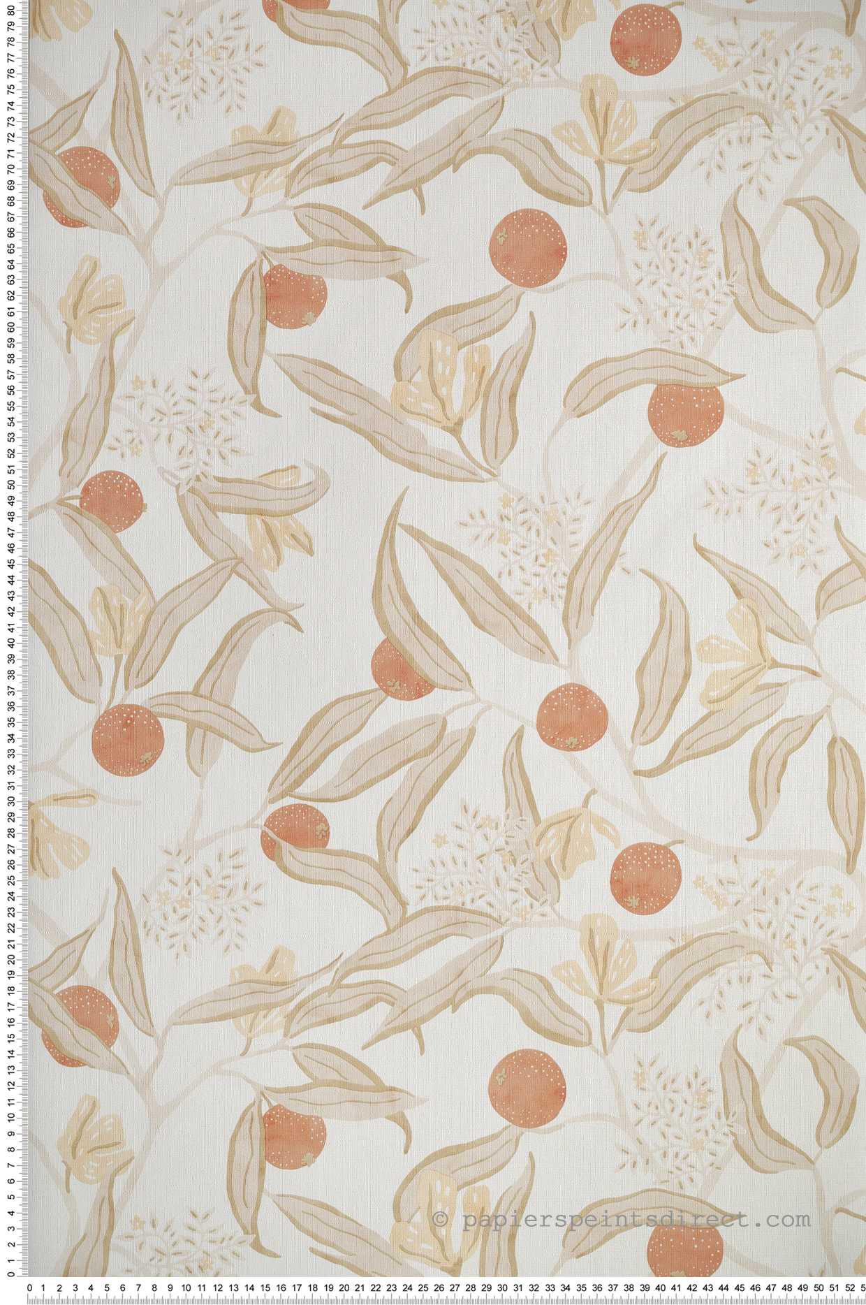 Papier peint Fruit Eurydice beige orange - Danae de Casélio | Réf. DAE103611130