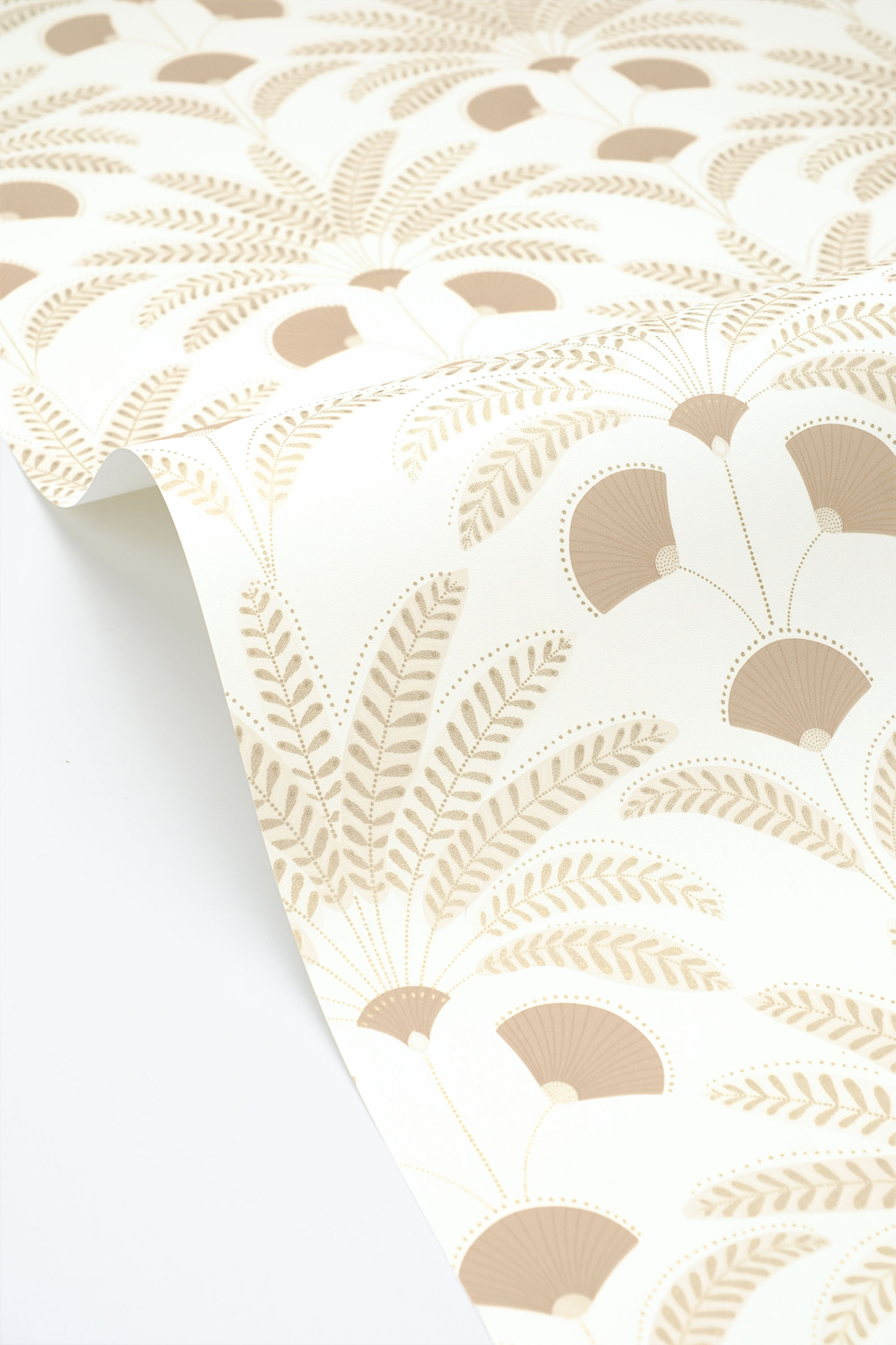 Papier peint Palmier Art Déco Gisele beige doré - Maison Siméon de Casélio VAGUE | Réf. MSI107400103