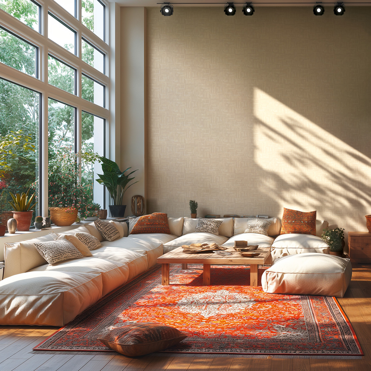 Papier peint Géométrie Ethnique lin grège - Metropolitan Stories 4 Hot Spots d'A.S. Création | Réf. AS-782041