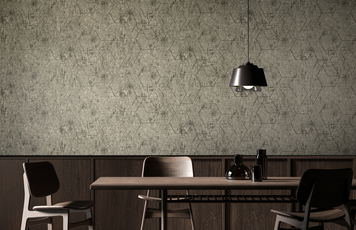 Papier peint Géo Voie Lactée Billes brun - Pearl de Montecolino | Réf. MC-81316