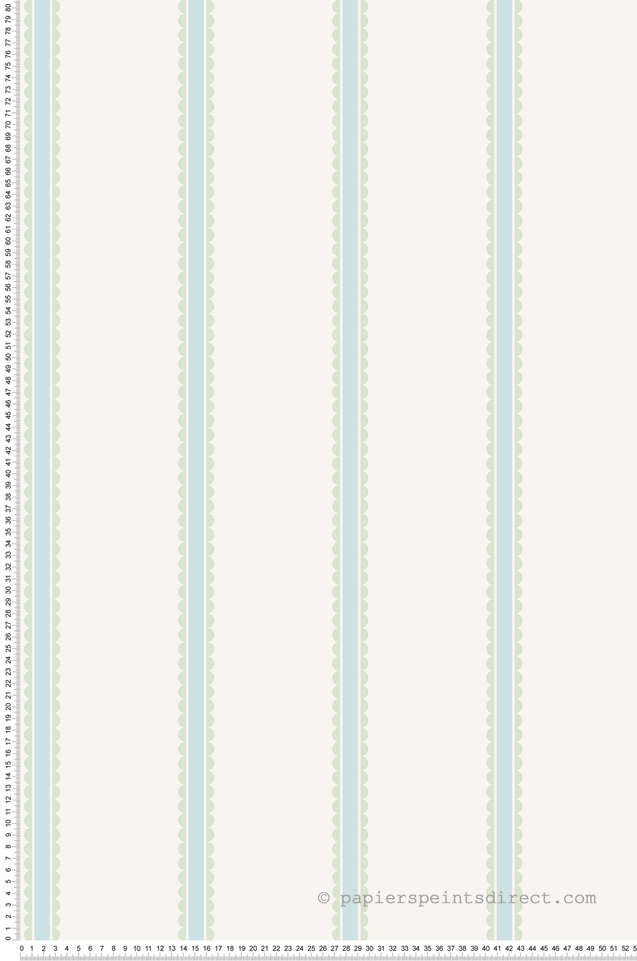 Papier peint Rayures Arrondi Enfant bleu vert - Imagine de Lutèce | Réf. LTC-DL27573