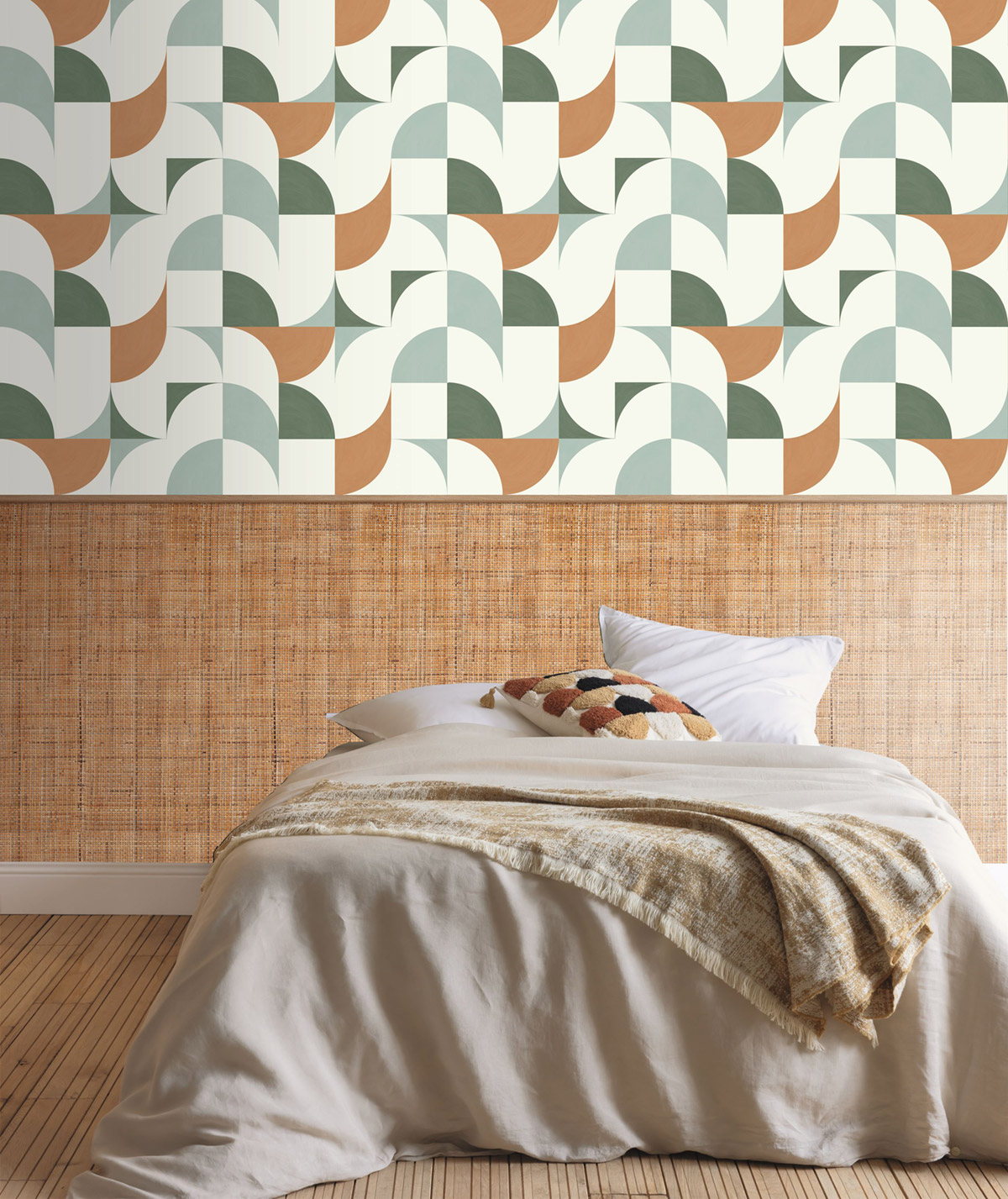 Papier peint Soubassement Tissage Naturel S marron - Reliefs de AMB2 | Réf. RLF106402014