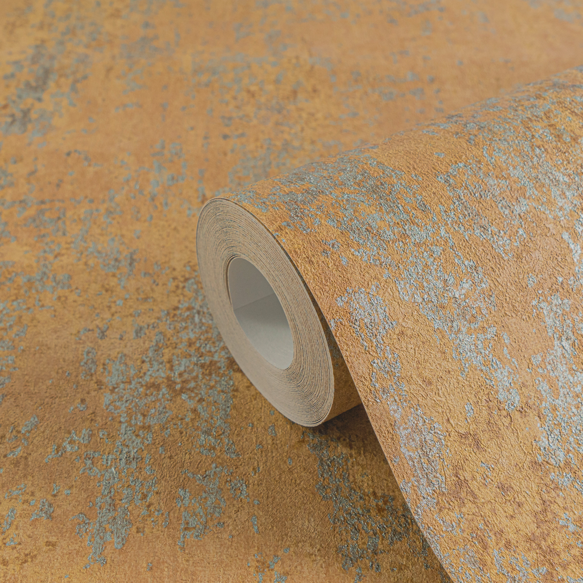 Papier peint Faux Uni Béton Urbain camel argenté - Metropolitan Stories 4 Hot Spots d'A.S. Création AMB5| Réf. AS-786296