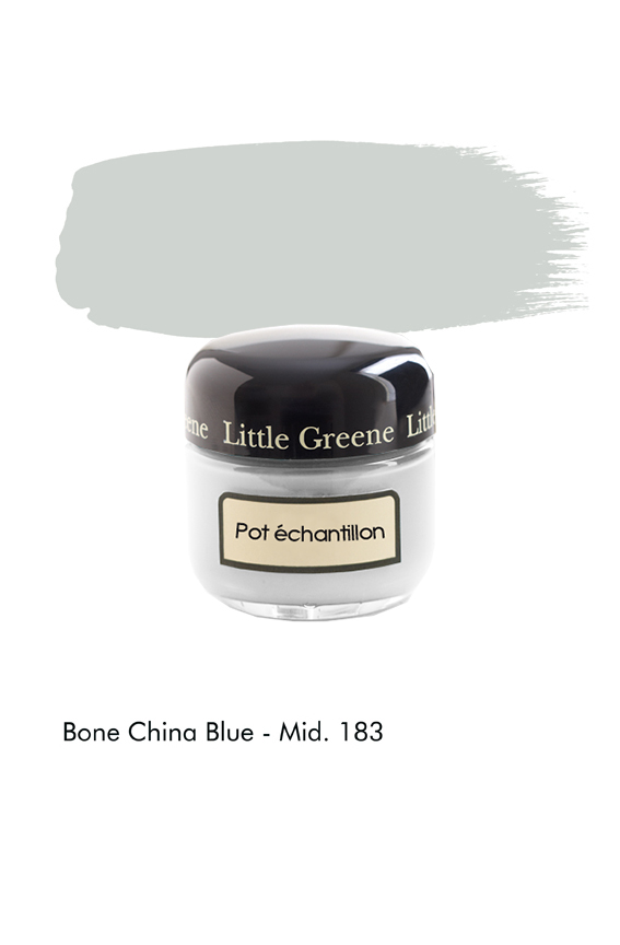 Pot échantillon Bone China Blue Mid n°183 - Finition Absolute Matt Emulsion
