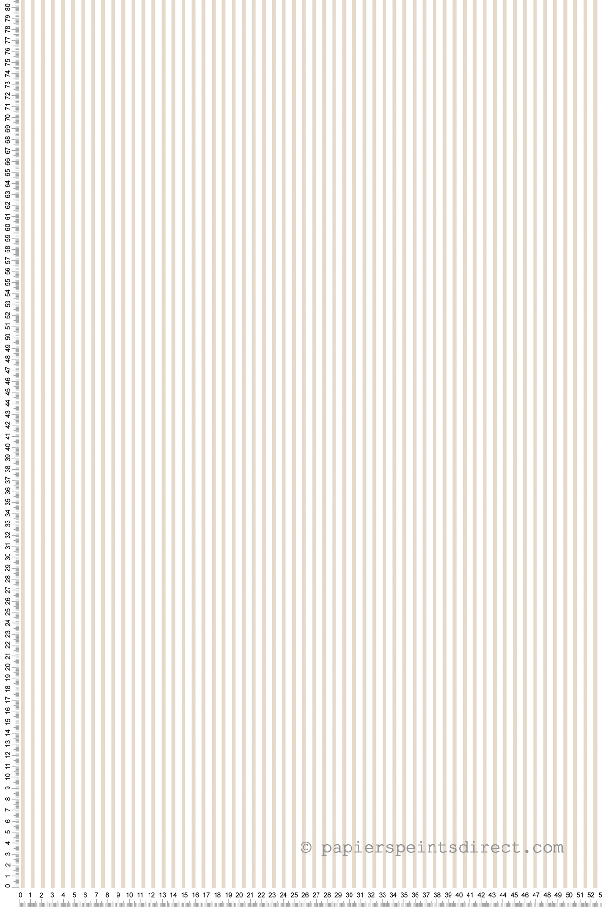 Papier peint Fine Rayure beige - Mini Prints de Lutèce | Réf. LTC-G56645