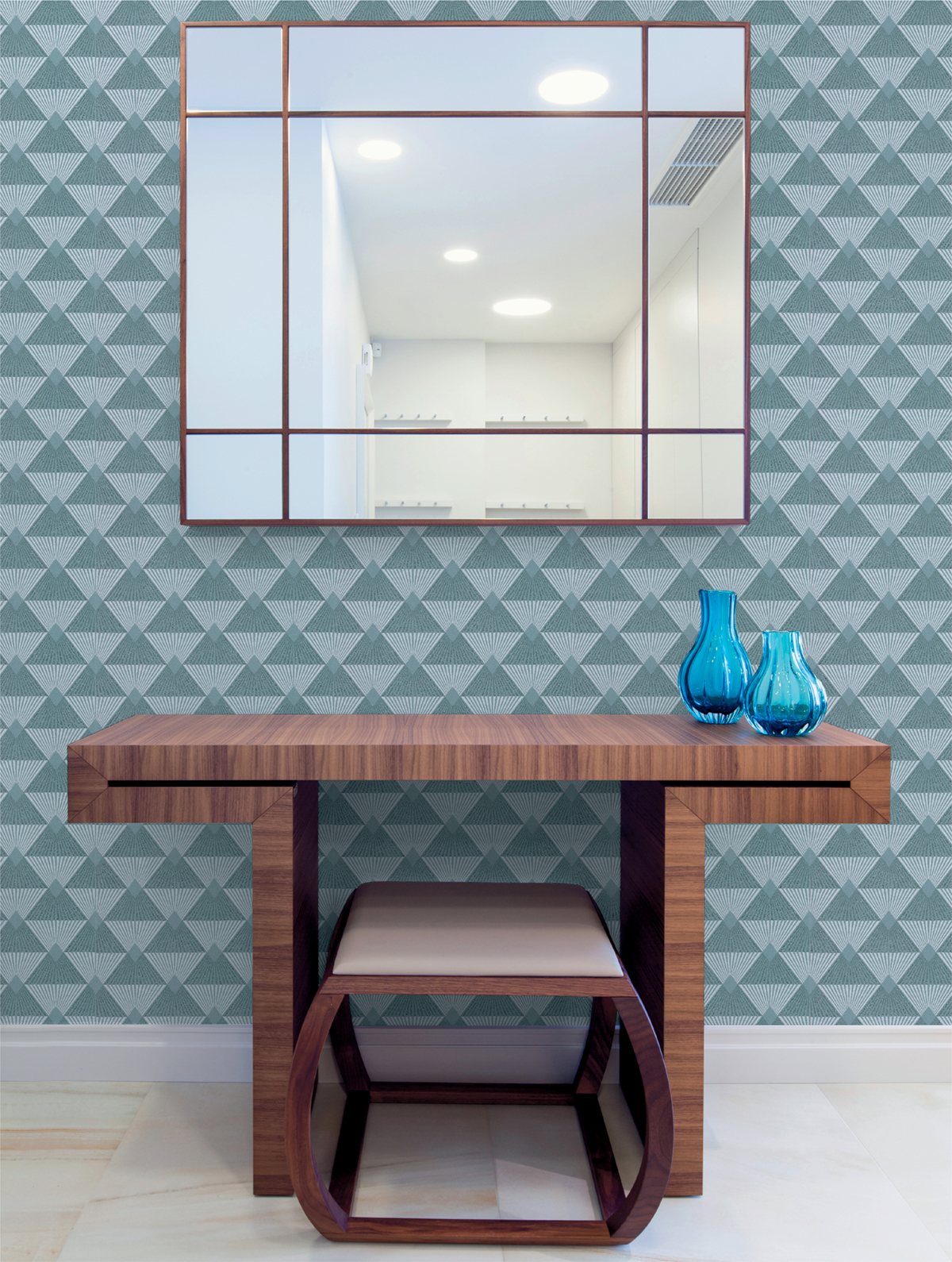 Papier peint Art Déco Paillette bleu - Les Essentiels de Lutèce | Réf. LTC-51164501