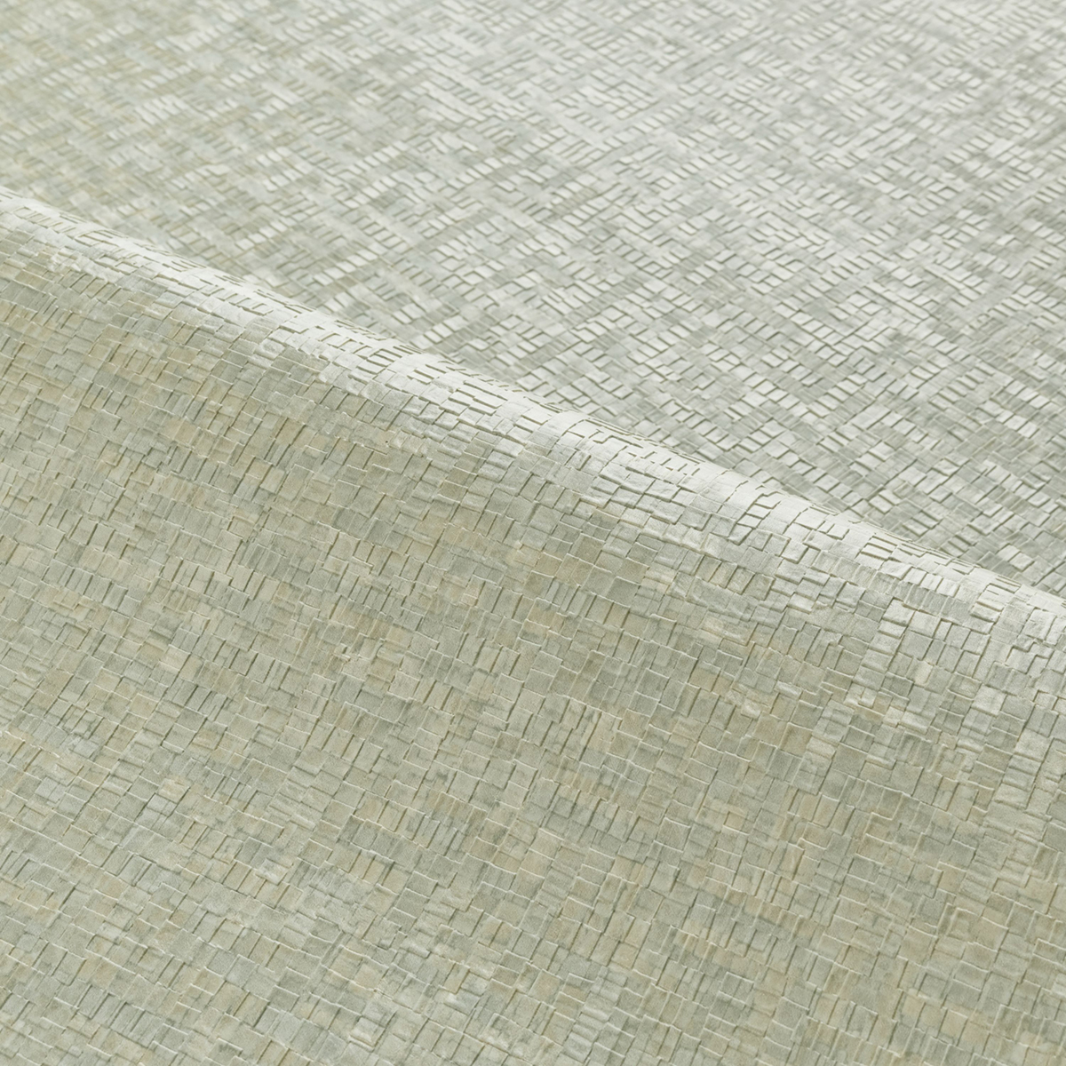 Papier peint Tissage Tessela opaline nacré - Métal de Casamance AMBV | Réf. CAS-75043476