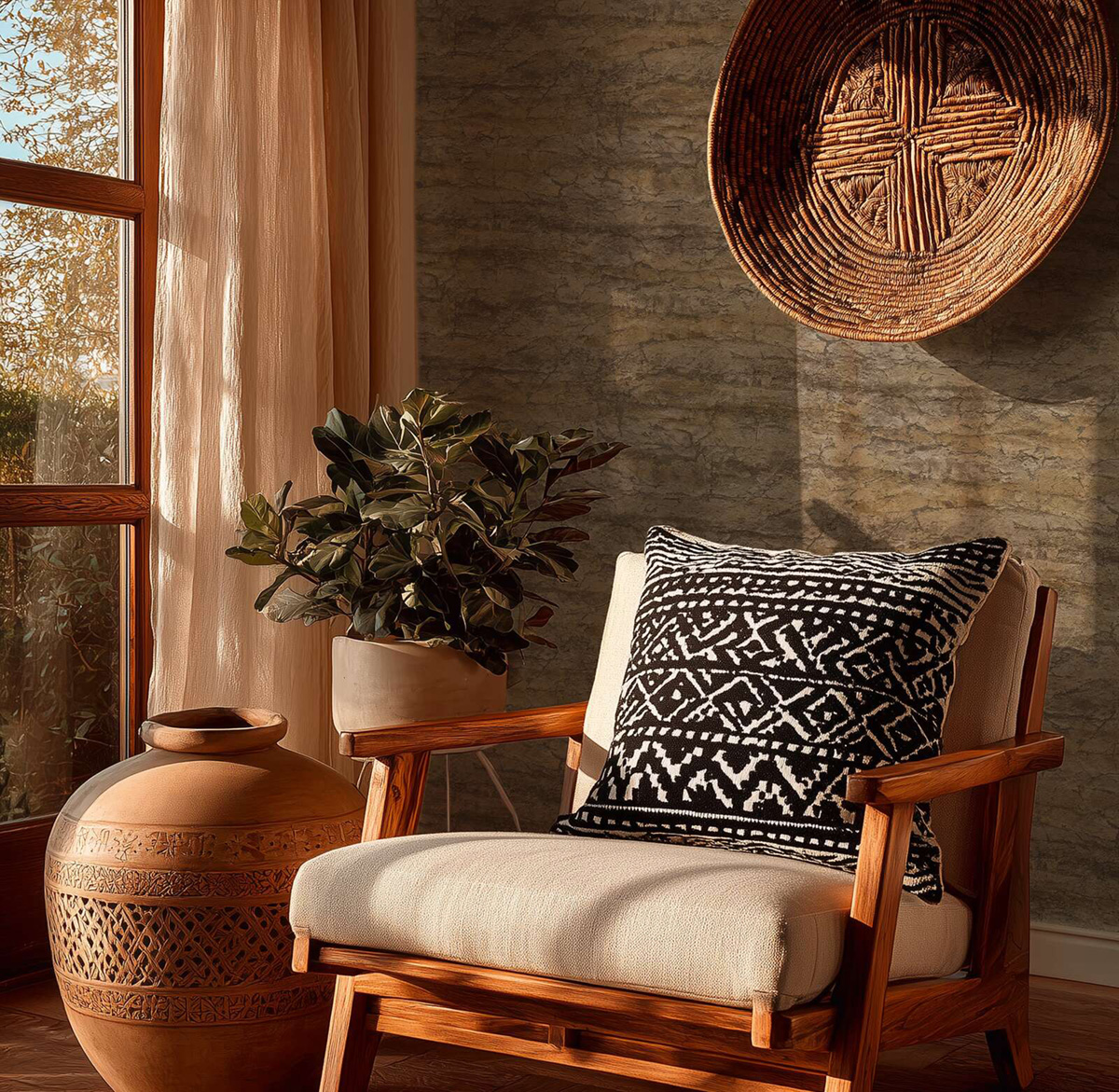 Papier peint Pierre Brute Minéral grège - Vibes & Styles d'A.S. Création AMB3| Réf. AS-791991