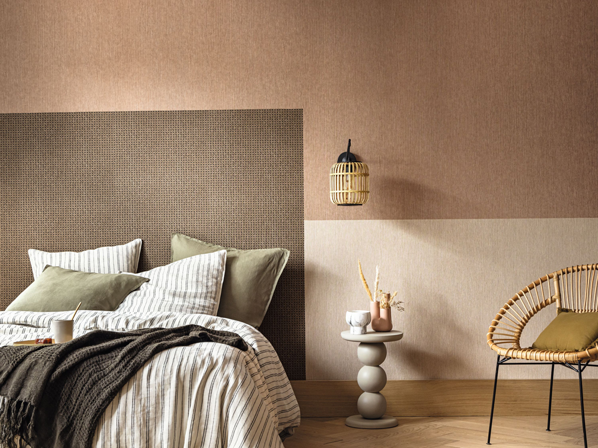 Papier peint Sisal Fibre lin brun - Matières de Casélio AMB2| Réf. MMT106012178