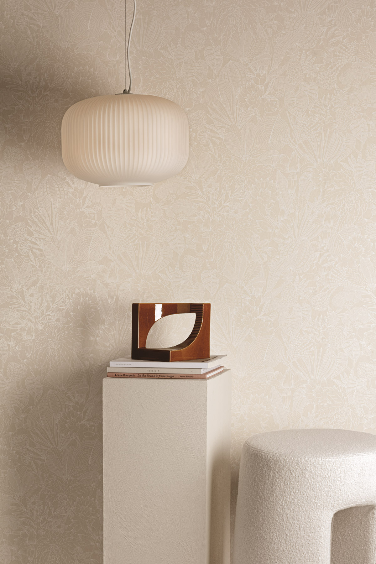 Papier peint Esquisse Fleurie Bellis beige - Romance de Masureel | Réf. MAS-ROM101