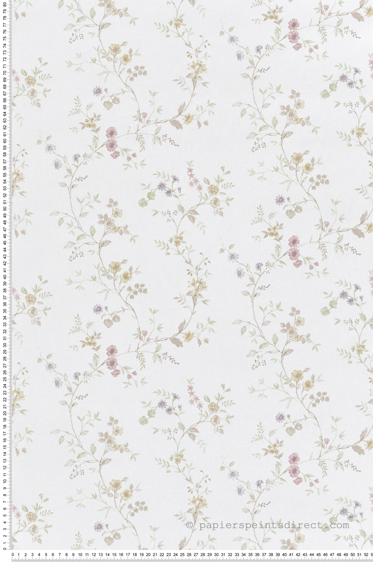 Papier peint Floral Vintage Passiflore rose violet - Garden Party 2 de Montecolino | Réf. MC-8355