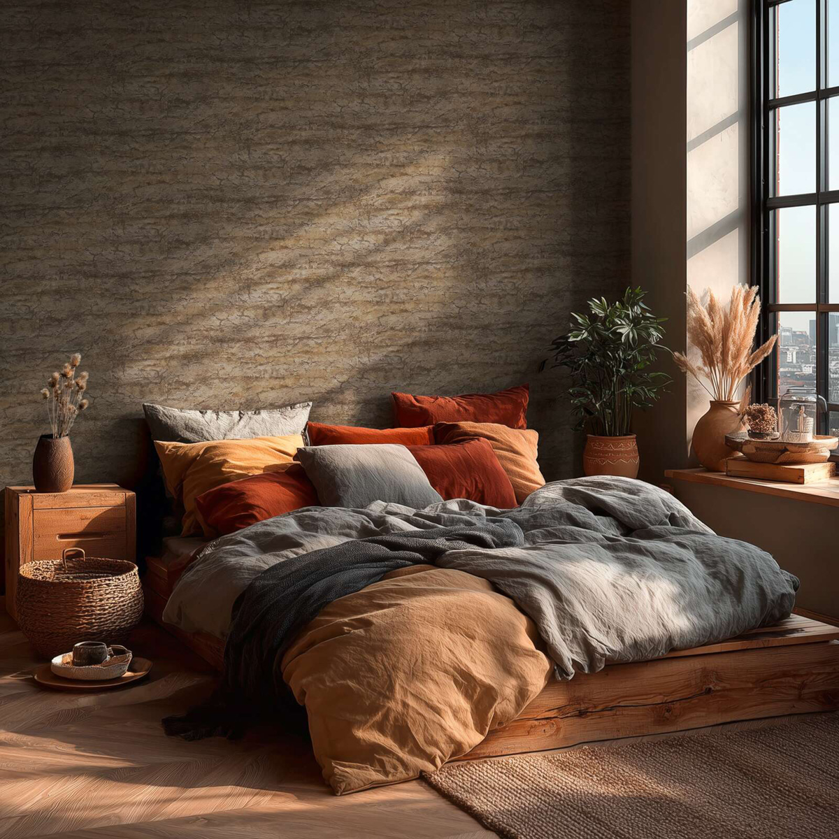 Papier peint Pierre Brute Minéral grège - Vibes & Styles d'A.S. Création | Réf. AS-791991