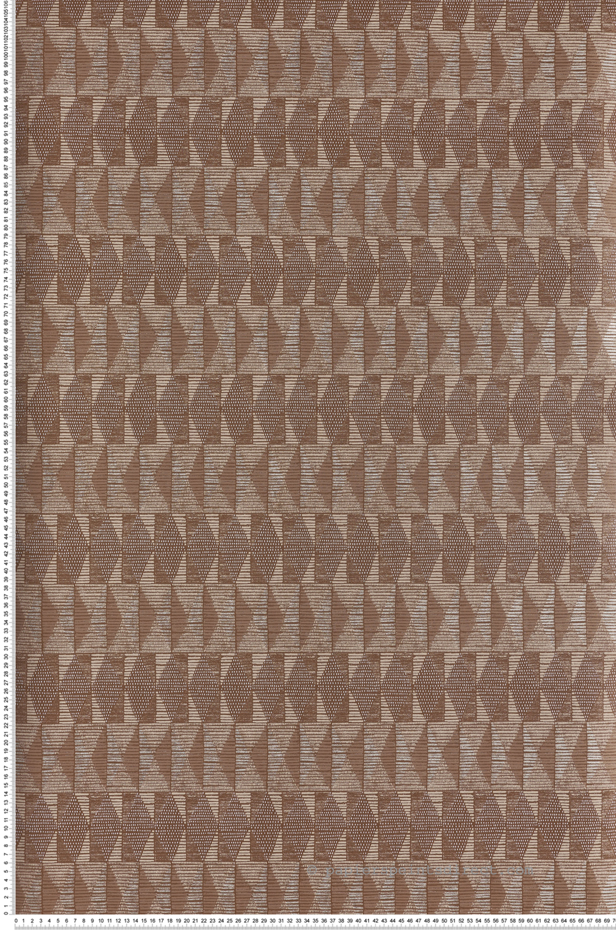 Papier peint Ethnique Bolga marron glacé - Amani de Masureel | Réf. MAS-AMA203