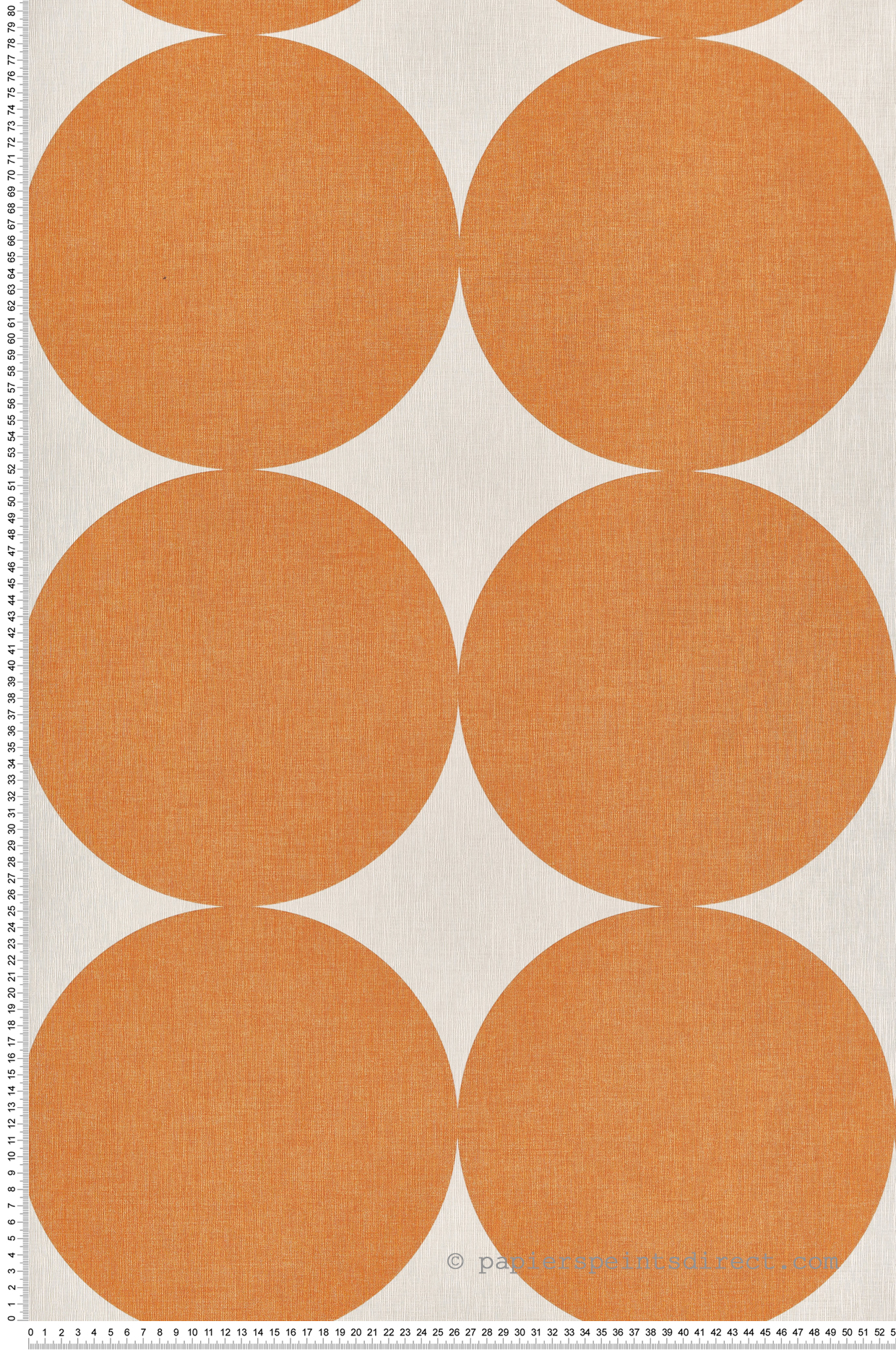 Papier peint Rond Rétro Billy orange - Twist de Casélio | Réf. TST106483010