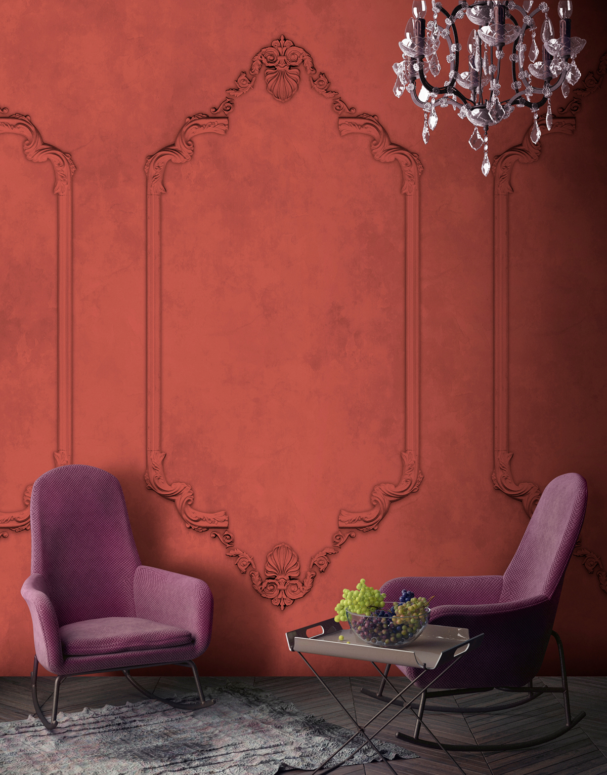 Papier peint panoramique Moulures Frames 1 - Référence DD110676 - Intissé 200g/m2 - Standard 400 x 270