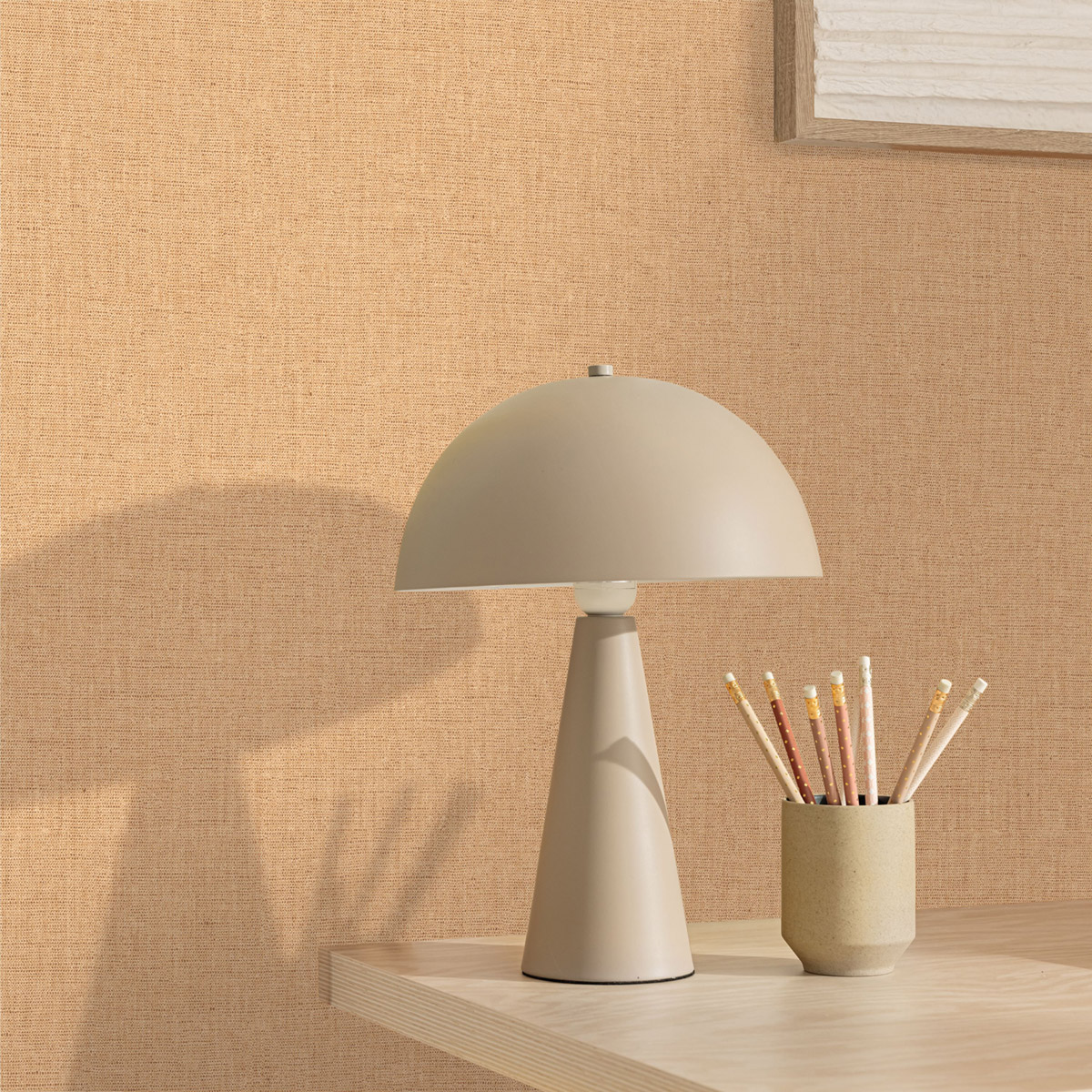 Papier peint Uni Lin pêche doré - Kitchen Box de Casélio | Réf. KBO103233030