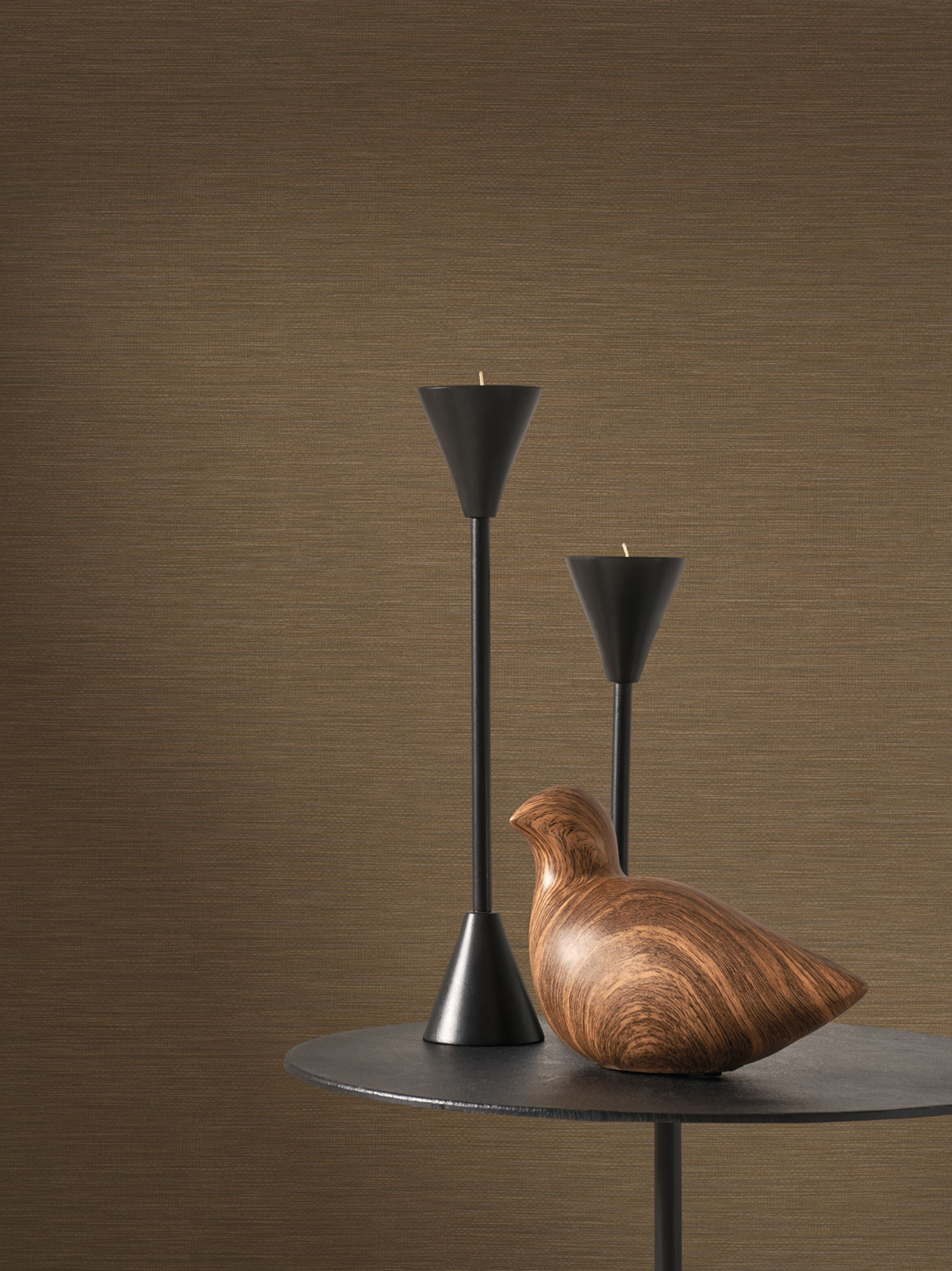 Papier peint Faux Uni Paille Boaco marron - Vegetals de Casadéco | Réf. VEGE201302929