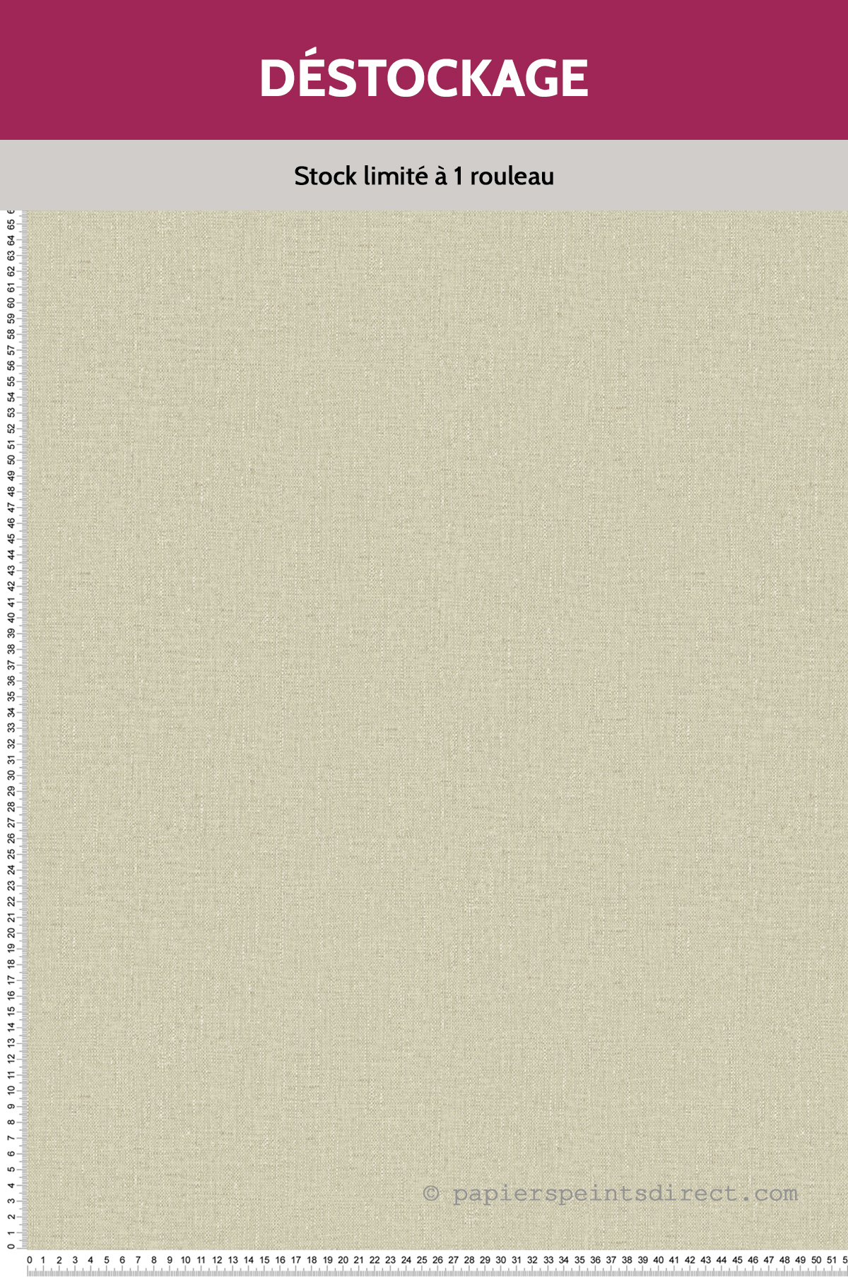 Papier Peint Destockage - Uni tissé grège