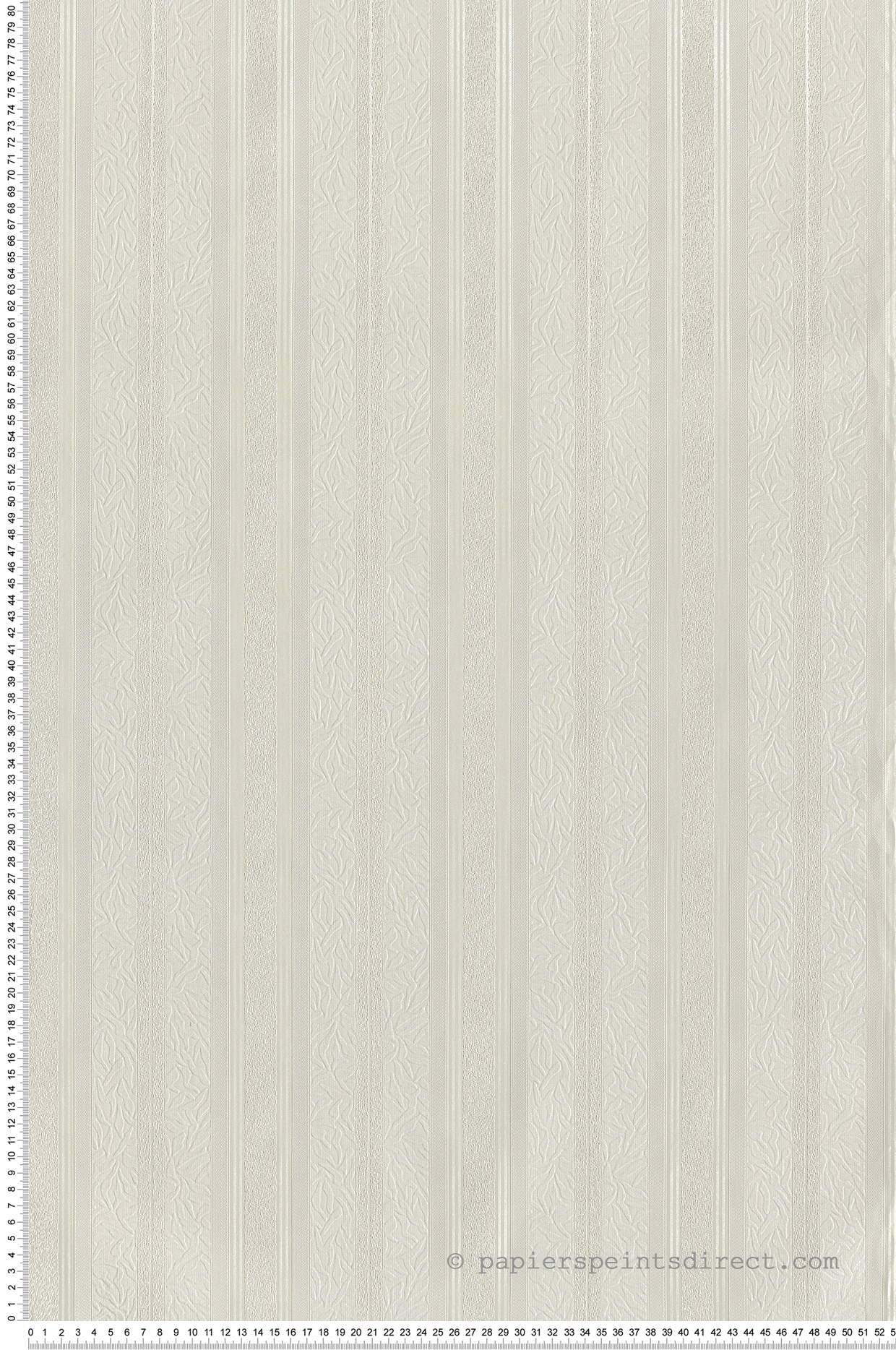 Papier peint Rayure Feuillage blanc doux irisé - Grand Classic de Montecolino | Réf. MC-Z66866
