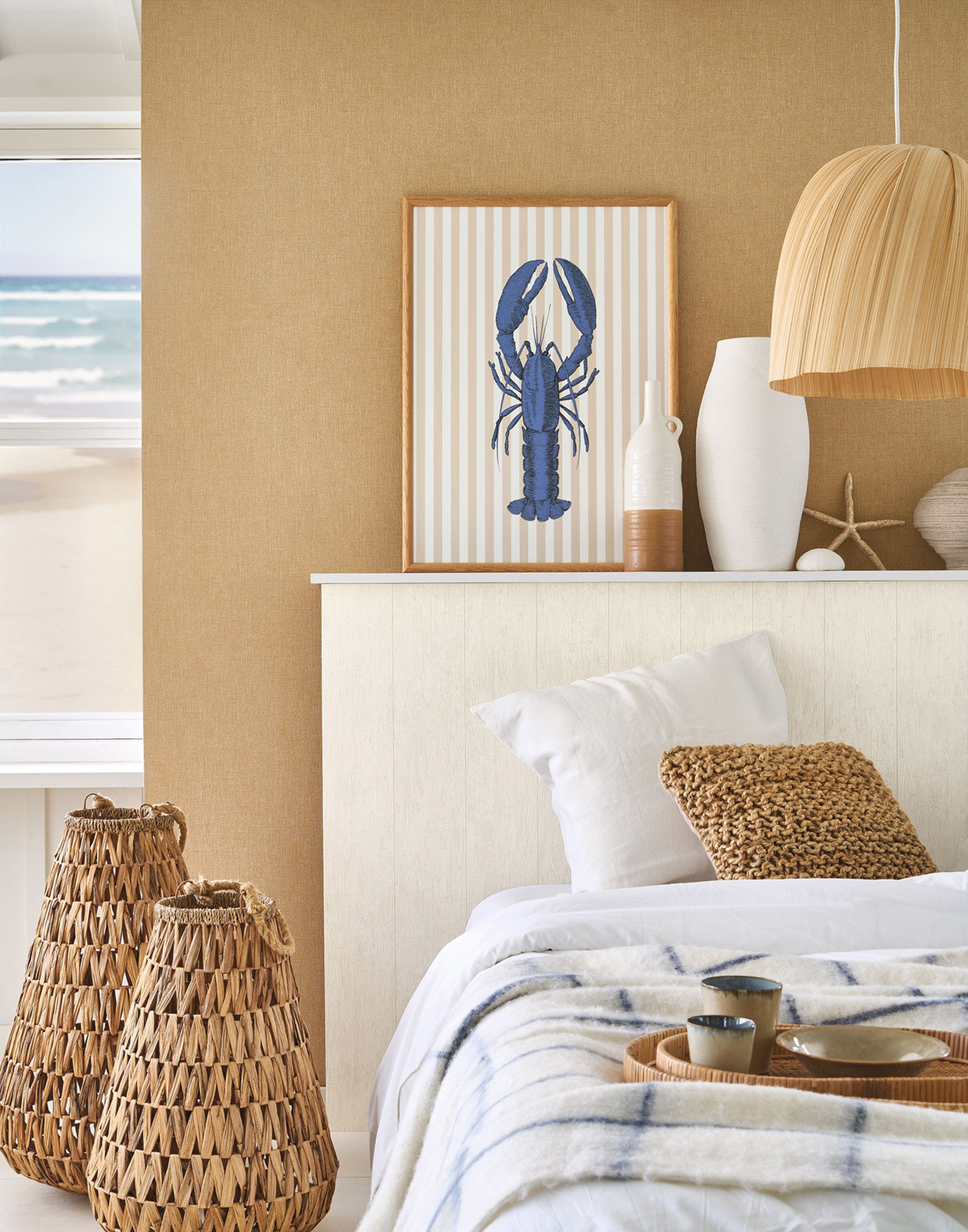 Affiche Clarisse Écrevisse 30x40 bleu - Seaside de Casadéco AMB2 | Réf. SEAS201616102