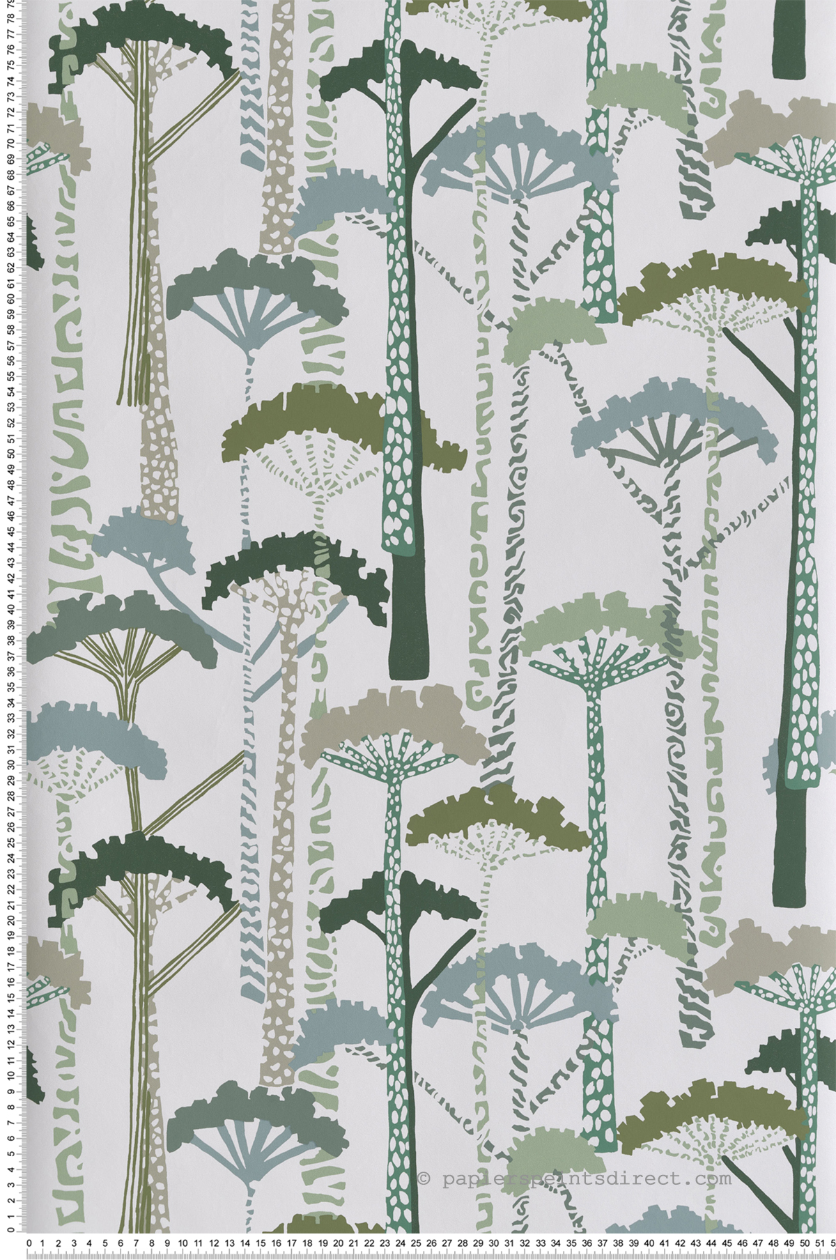 Papier peint Forêt Arbre Unify vert - Harmony de Lutèce | Réf. LTC-FD27205