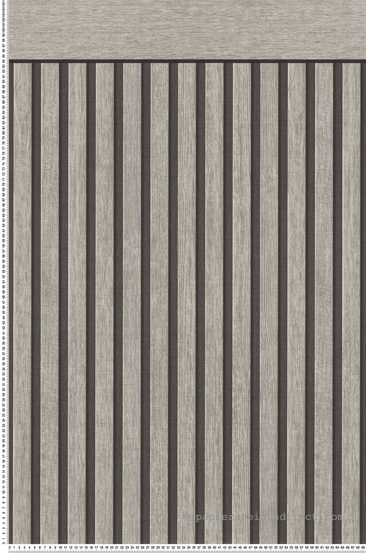 Papier peint Soubassement Tasseau Bois gris - Wallpanel d'A.S. Création | Réf. AS-397442