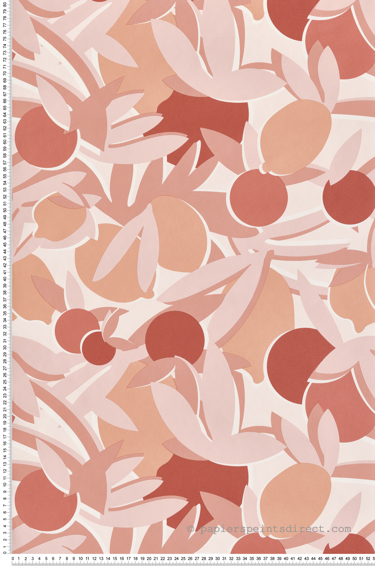 Papier peint Fruit Agrume rose corail - Bensimon 2 de Lutèce | Réf. LTC-51200605