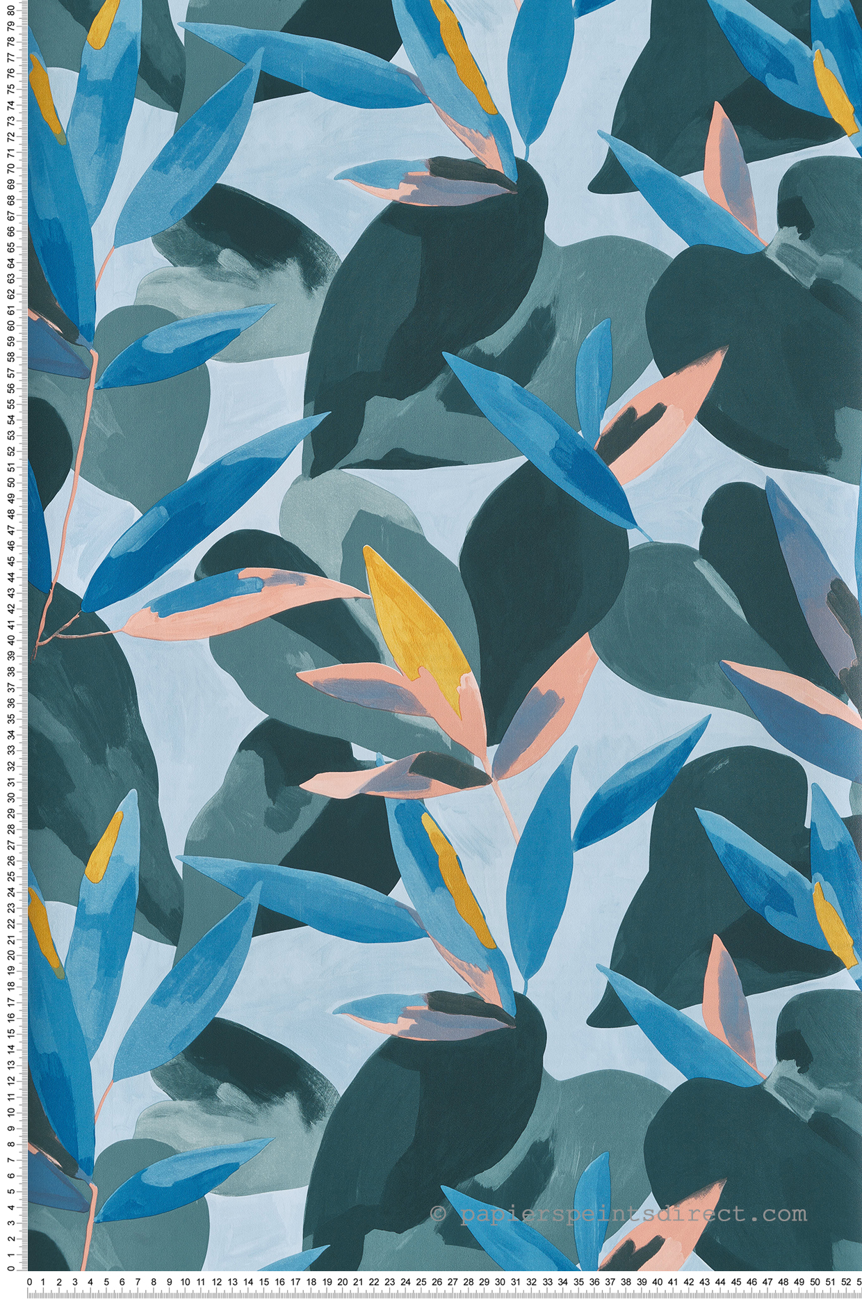 Papier peint Feuillage Influence bleu et vert - Imagination de Casélio | Réf. IMG102156127